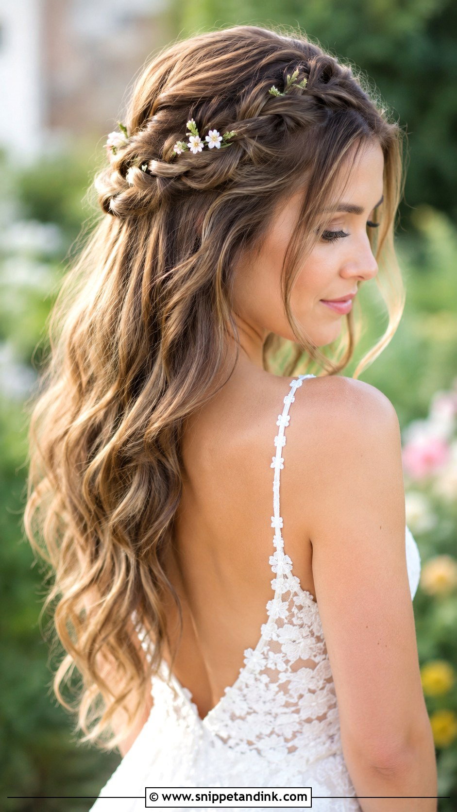 Braided Wavy Wedding Hairstyle - Snippet and Ink - 20 Wedding Hairstyles Waves