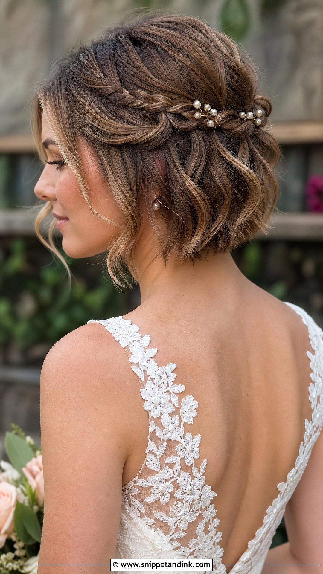 Braided Wedding Bob - Snippet and Ink - 20 Wedding Hair Bob Length Ideas