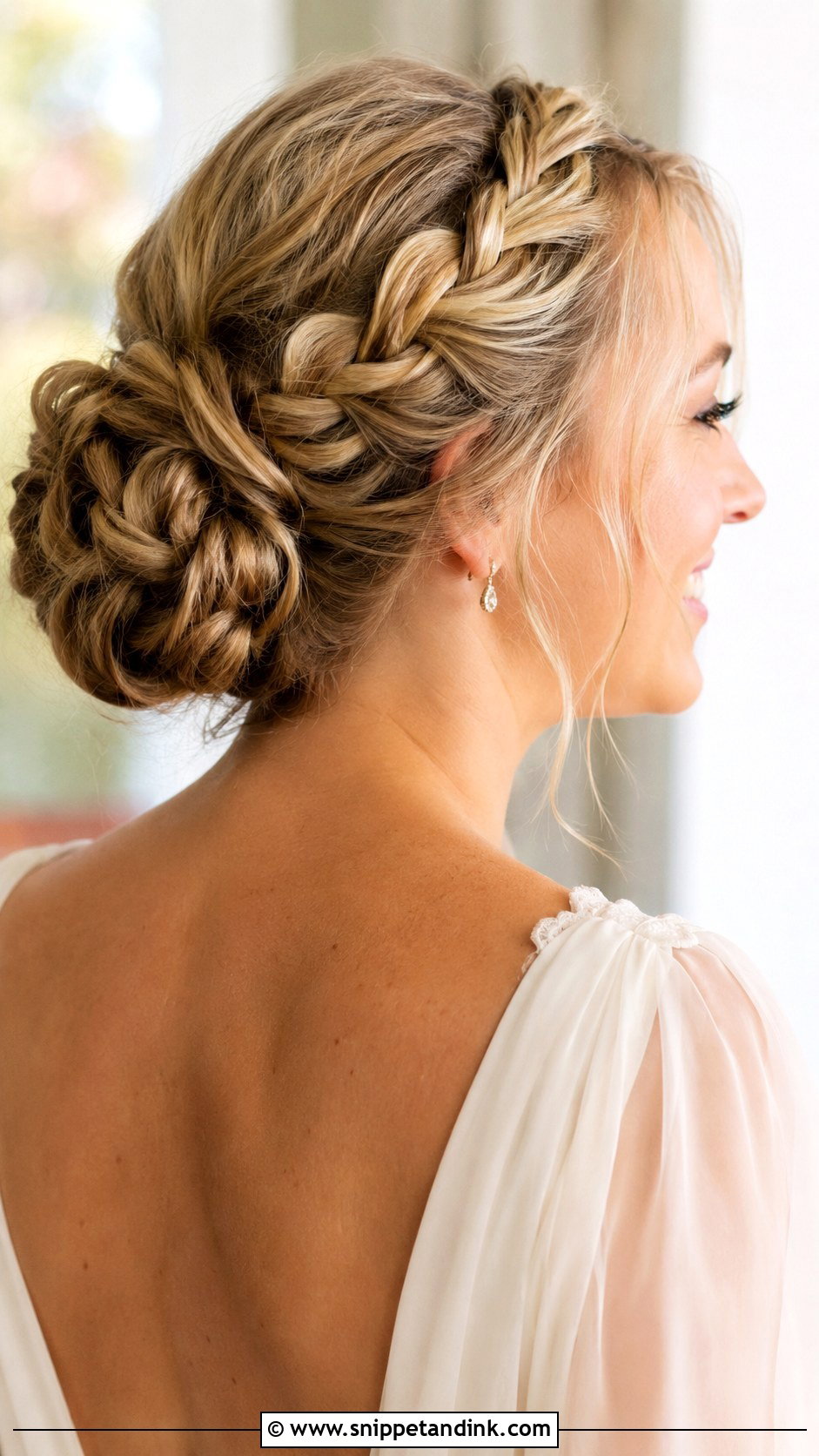 Braided Wedding Bun Tutorial - Snippet and Ink - 15 Hair Bun Tutorial Wedding Ideas