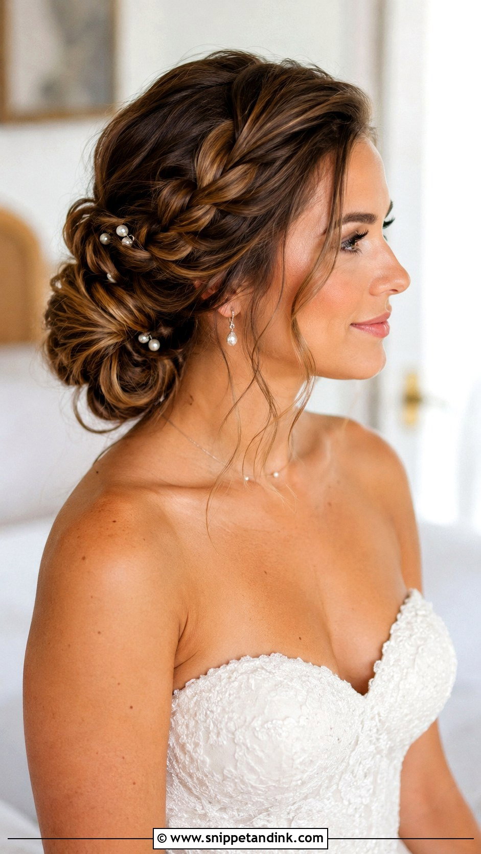 Braided Wedding Bun With Front Volume - Snippet and Ink - 15 Wedding Bun Front View Ideas