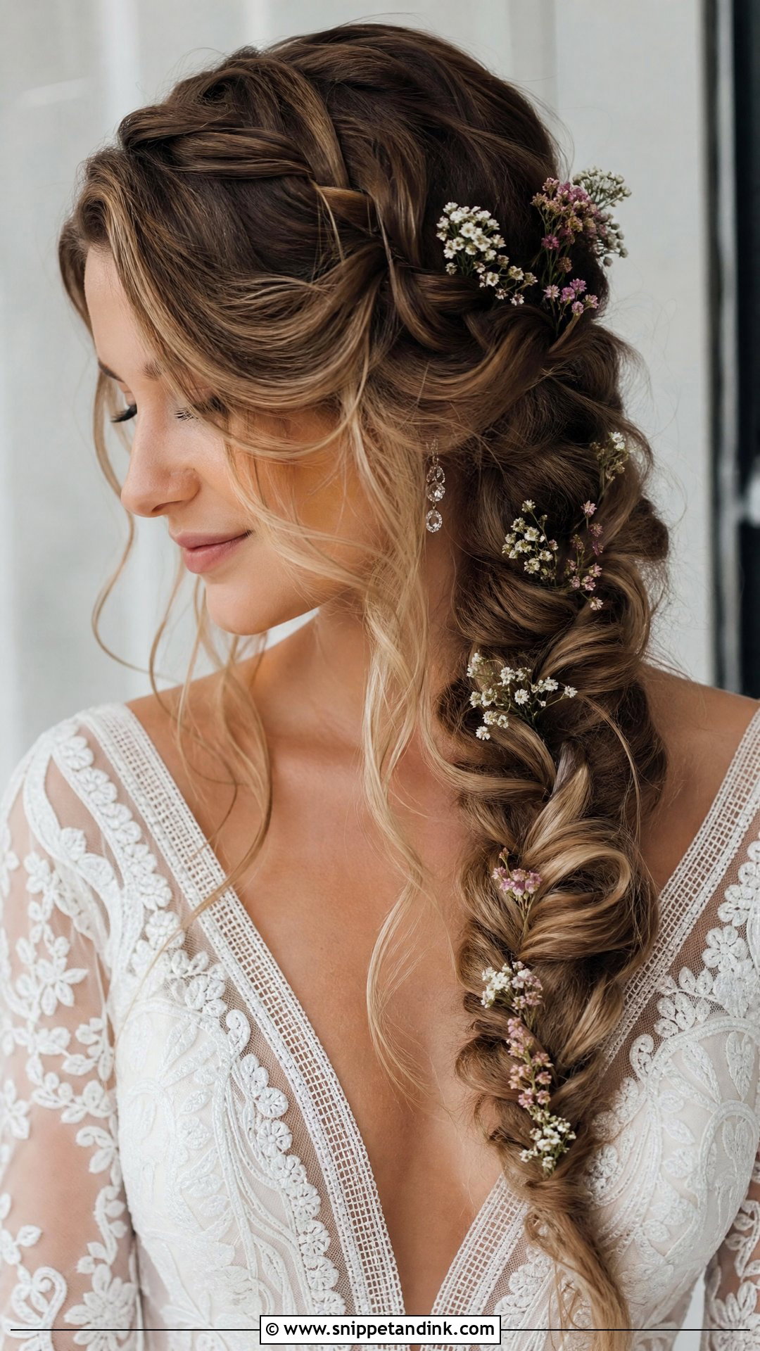 Braided Wedding Hair With Flowers - Snippet and Ink - 15 Bride Flower Hair Ideas