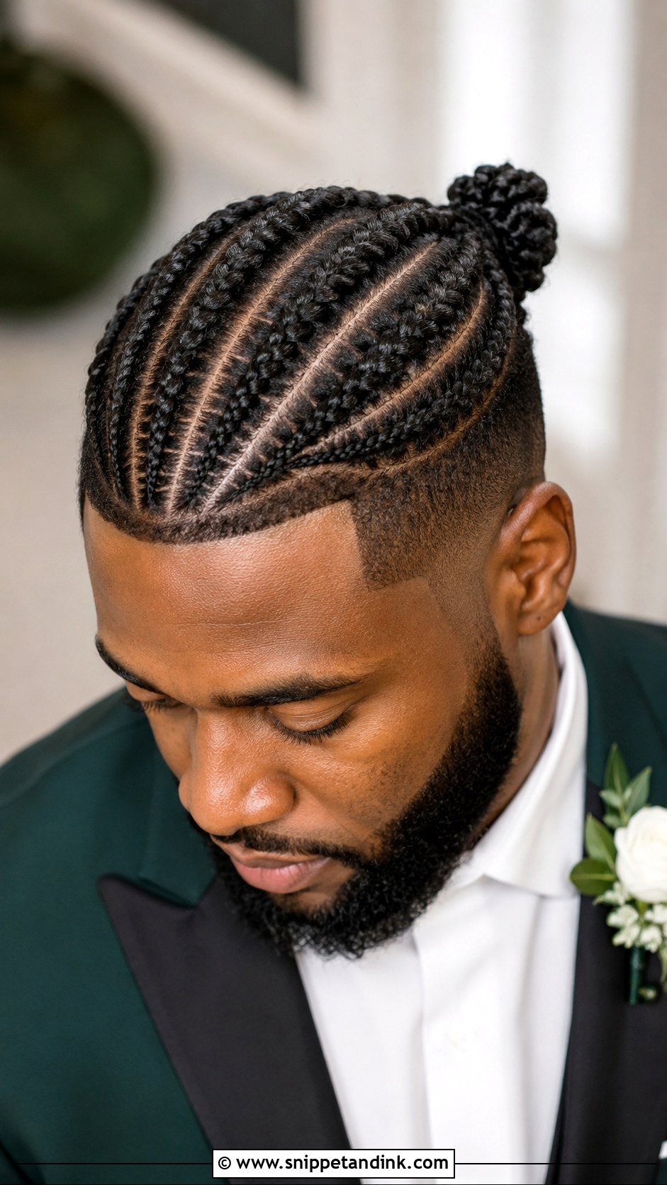Braided Wedding Hairstyle For Men - Snippet and Ink - 15 Men’s Wedding Hairstyles