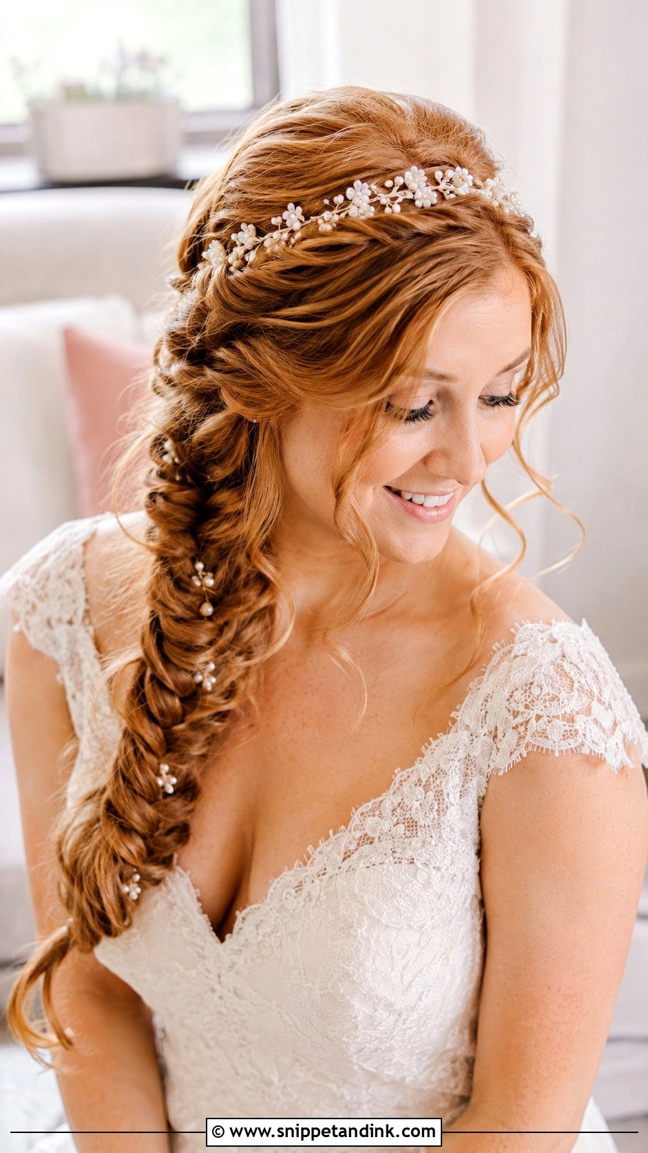 Braided Wedding Hairstyle With Headband - Snippet and Ink - 20 Headband Wedding Hairstyles