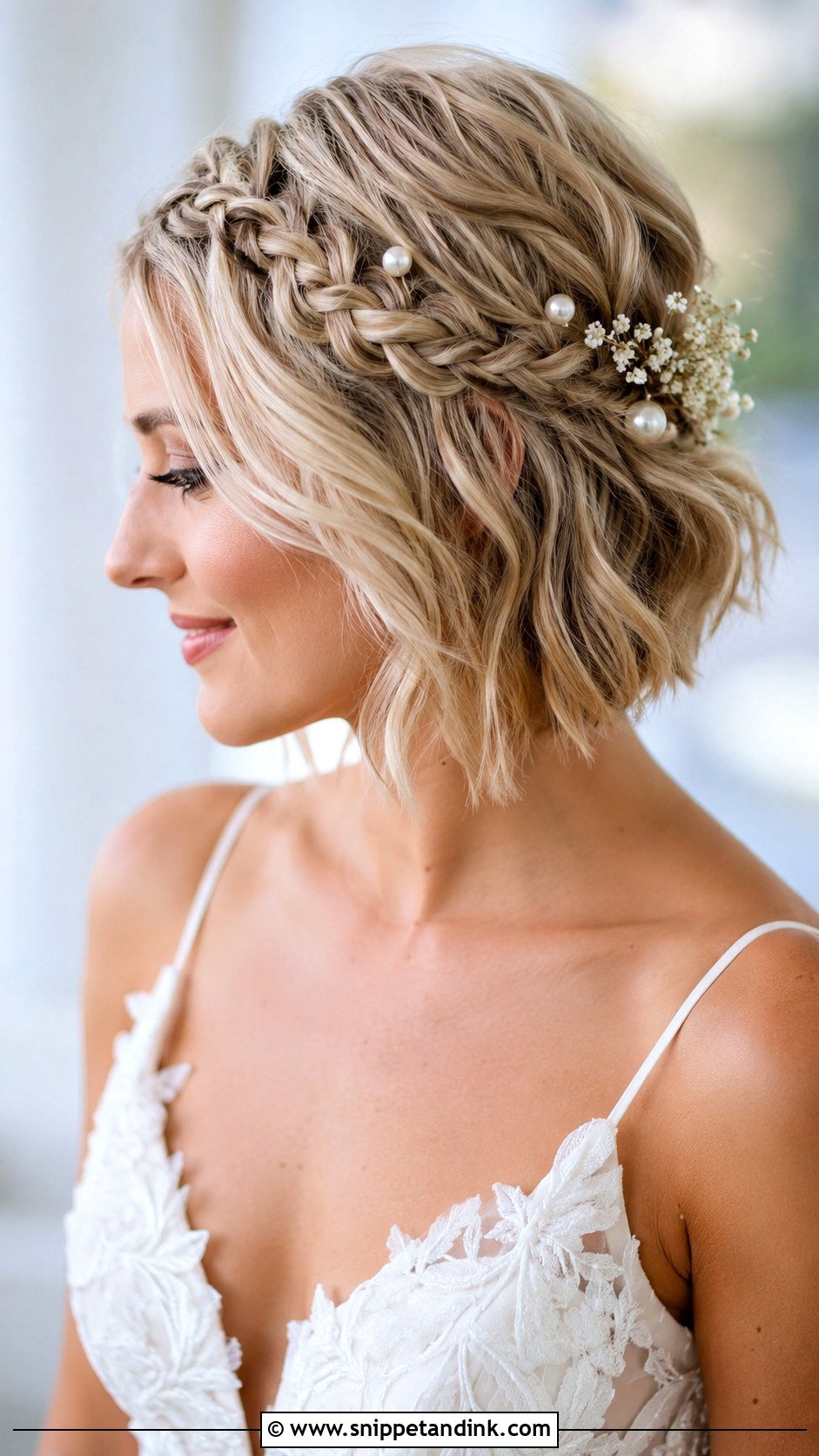 Braided Wedding Hairstyle for Short Hair - Snippet and Ink - 25 Braided Wedding Hairstyles