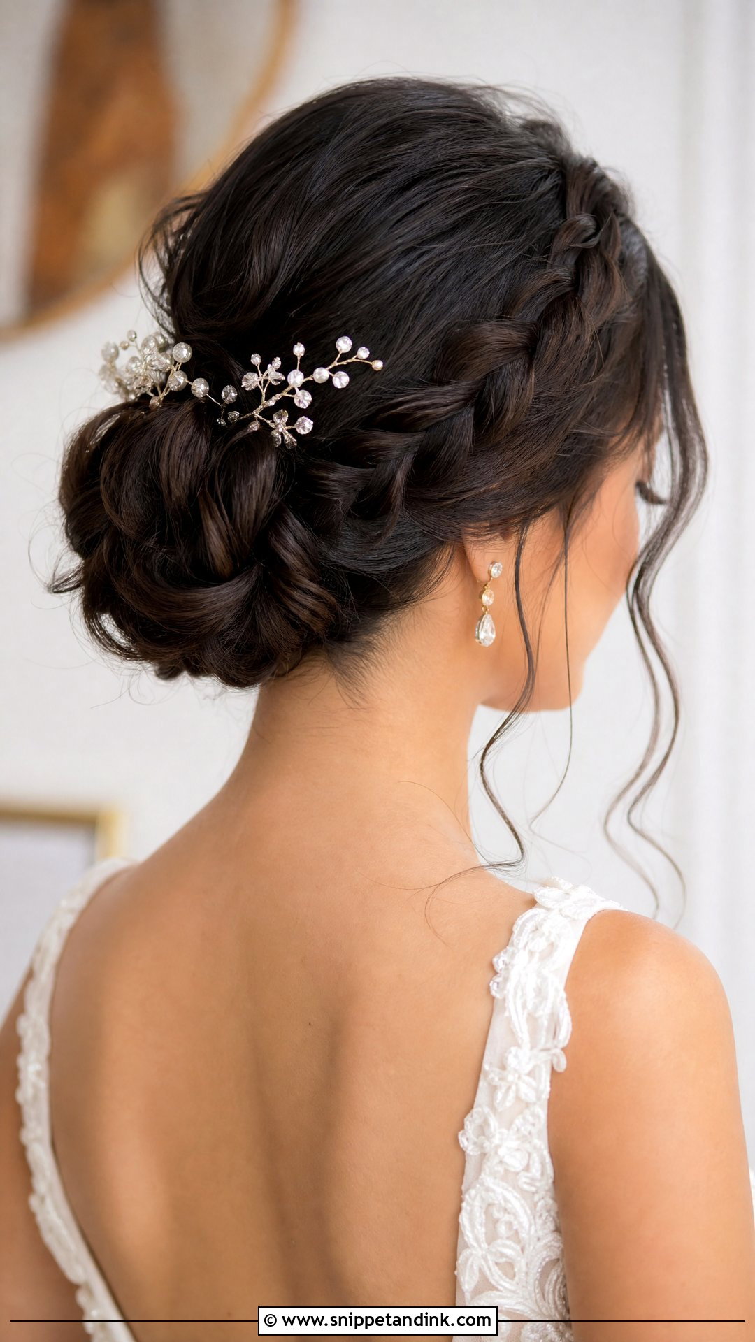 Braided Wrap Bun - Snippet and Ink - 25 Bridal Hair Bun Ideas