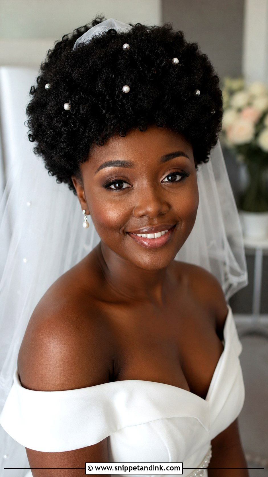 Bridal Afro - Snippet and Ink - 20 Bridal Hair Looks