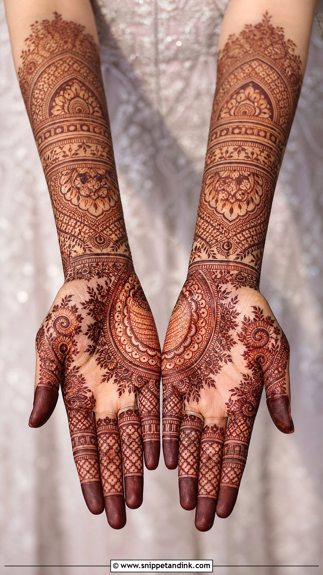 Bridal Arabic Royal Palm Mehndi Design - Snippet and Ink - 20 Bridal Arabic Full Hand Palm Mehndi Designs