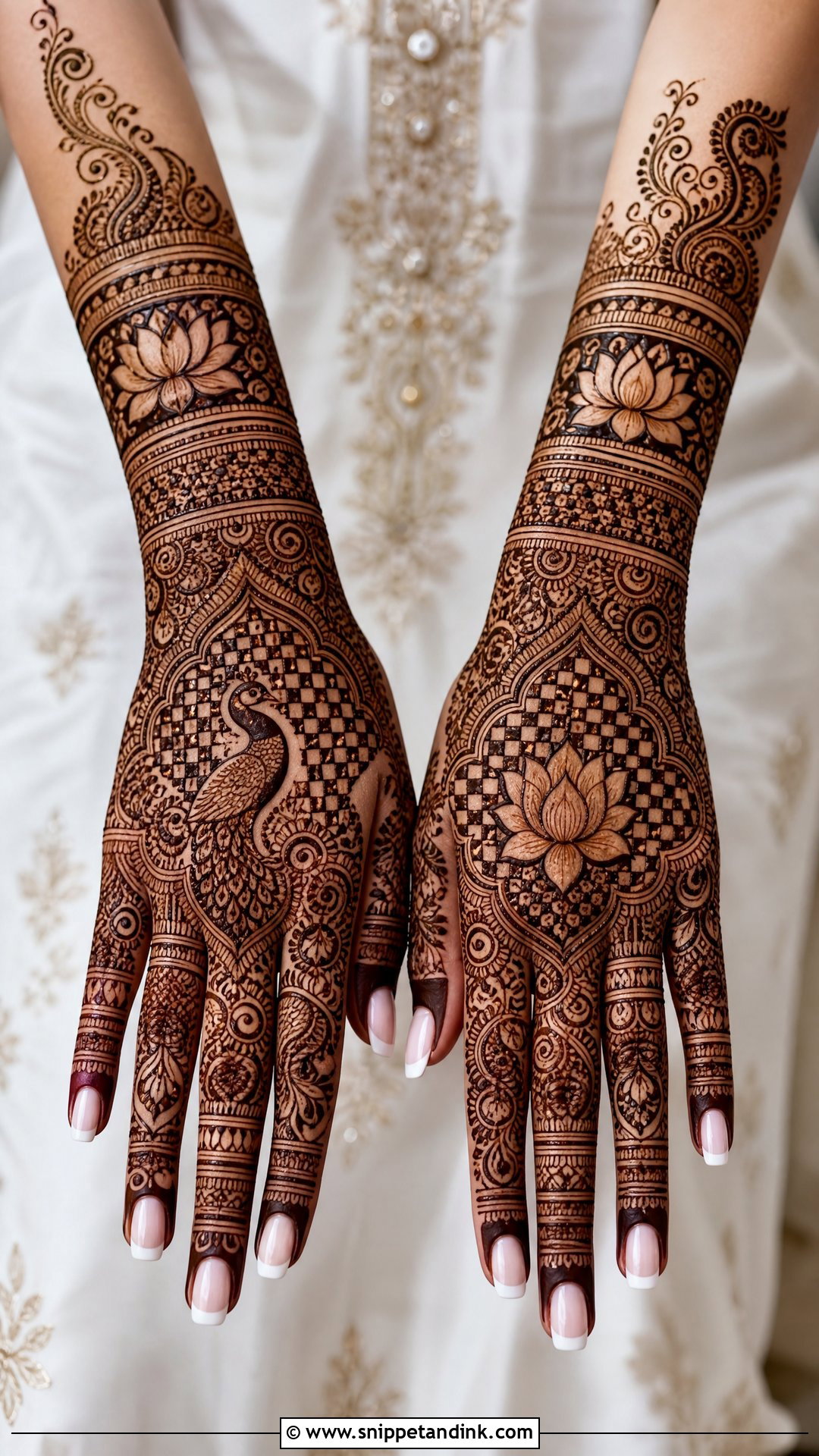 Bridal Back Hand Check Mehndi Design - Snippet and Ink - 30 Back Hand Check Mehndi Design Ideas
