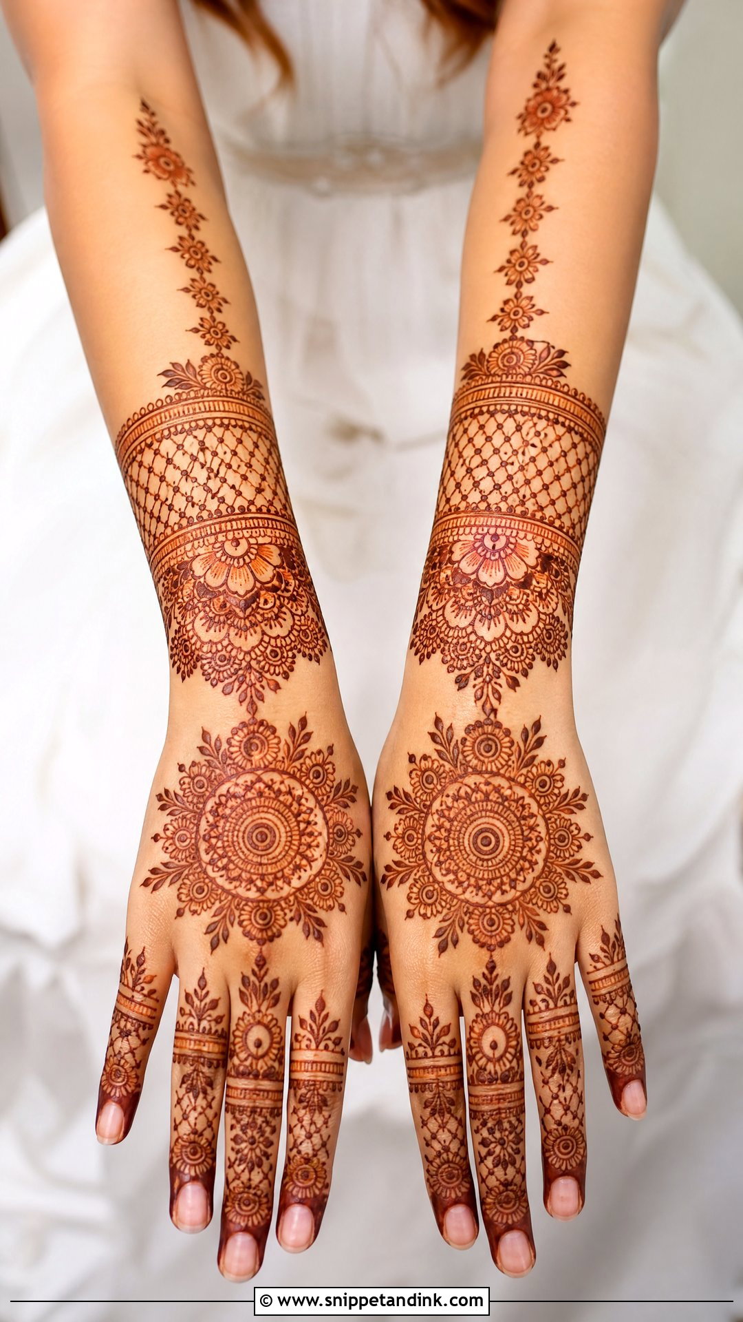 Bridal Back Hand Mehndi Design - Snippet and Ink - 20 Mehndi Design for Wedding Ideas