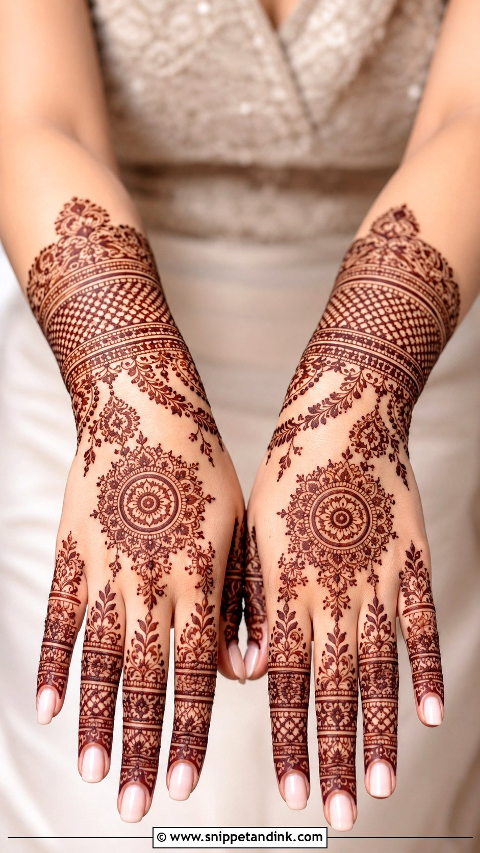 Bridal Back Hand Mehndi Design - Snippet and Ink - 35 New Style Mehndi Design Ideas