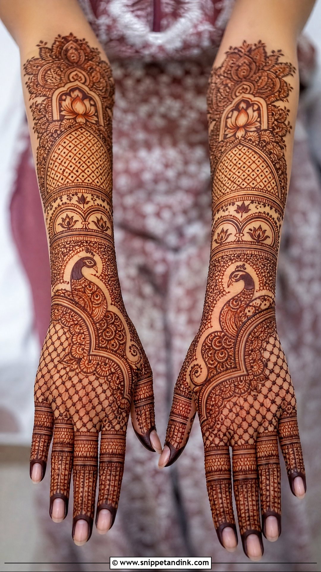 Bridal Back Hand Mehndi Design - Snippet and Ink - 35 Stylish Back Hand Mehndi Designs