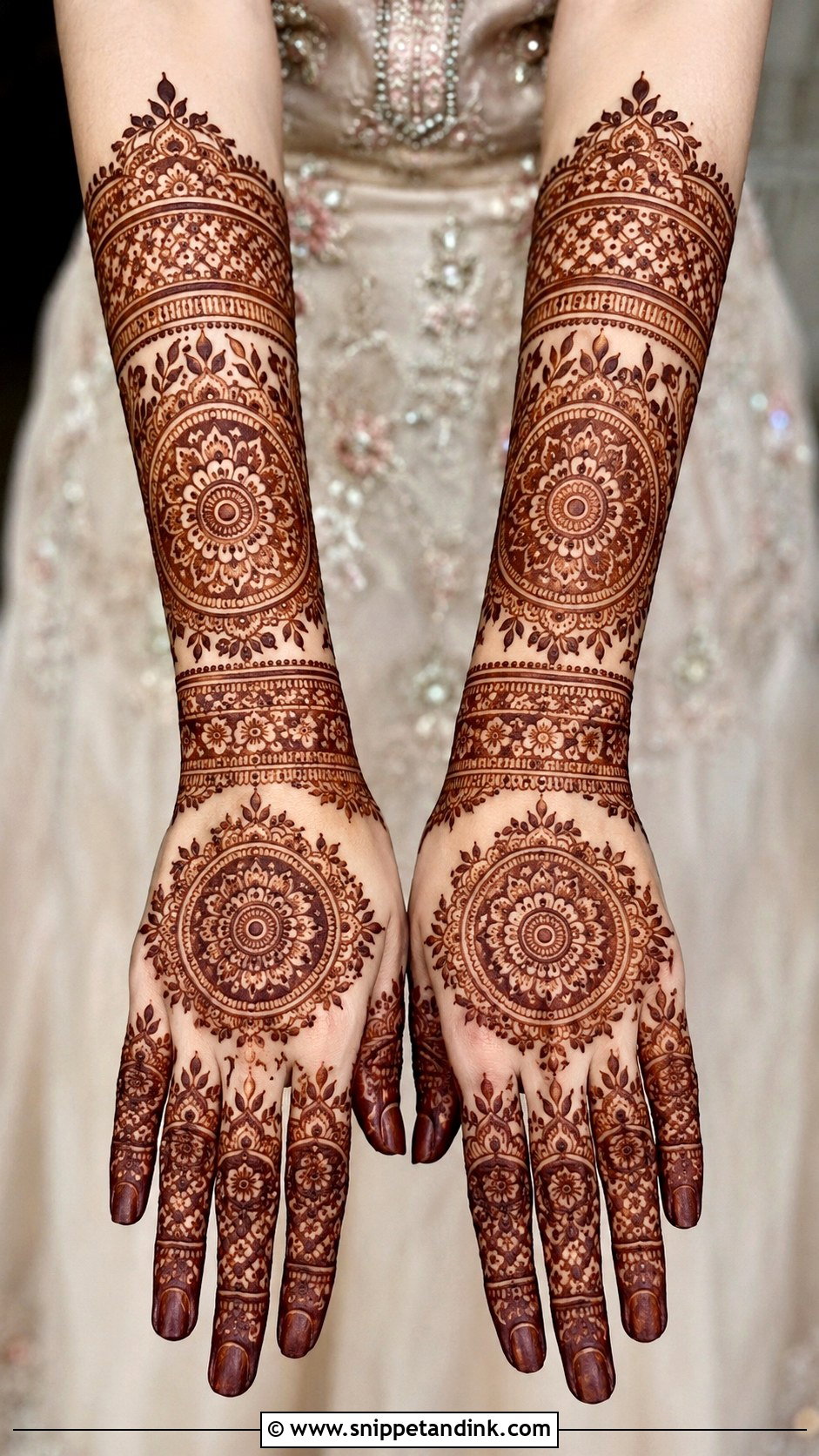 Bridal Back Hand Mehndi Design - Snippet and Ink - 35 Stylish Mehndi Designs