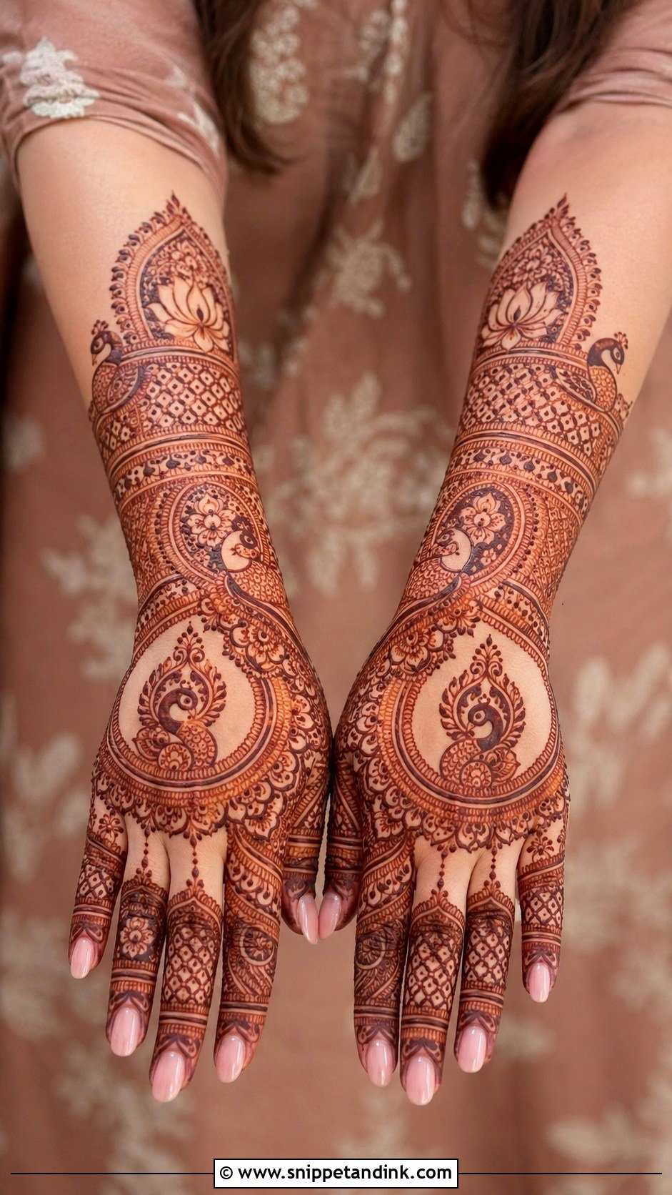 Bridal Back Hand Mehndi Design - Snippet and Ink - 35 Back Hand Mehndi Designs