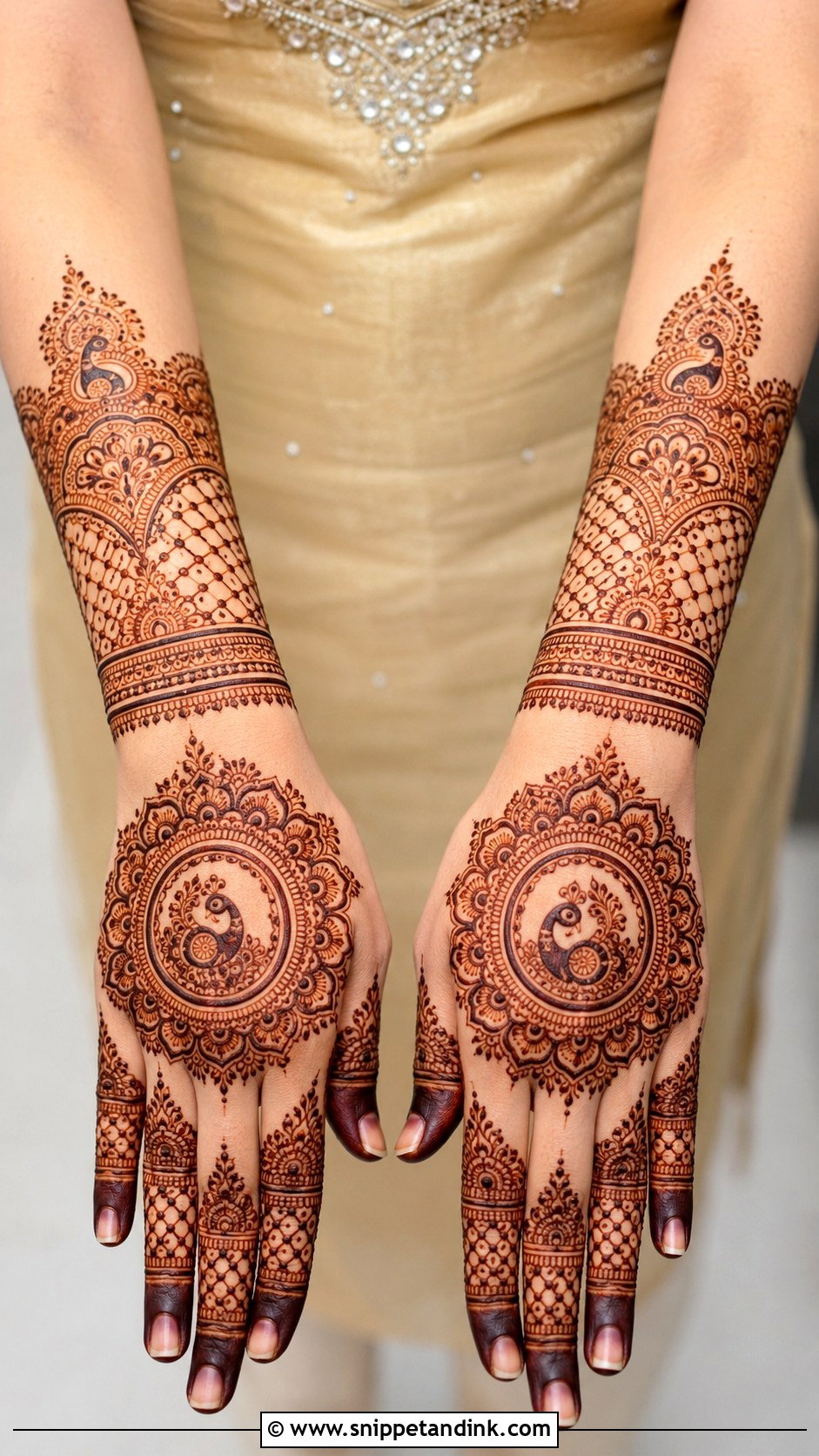 Bridal Back Hand Mehndi Design - Snippet and Ink - 35 Latest Mehndi Designs