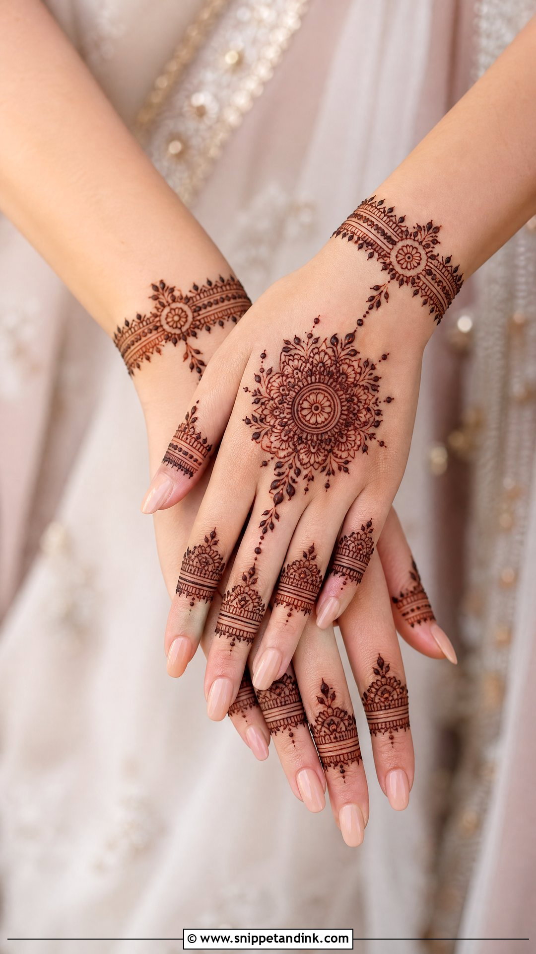 Bridal Back Hand Mehndi For Engagement - Snippet and Ink - 20 Latest Bridal Back Side Mehndi Design Ideas