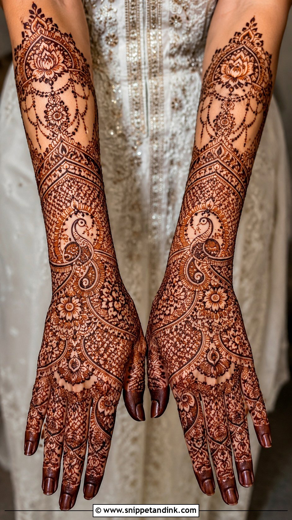 Bridal Back Mehndi Design - Snippet and Ink - 35 Back Mehndi Designs