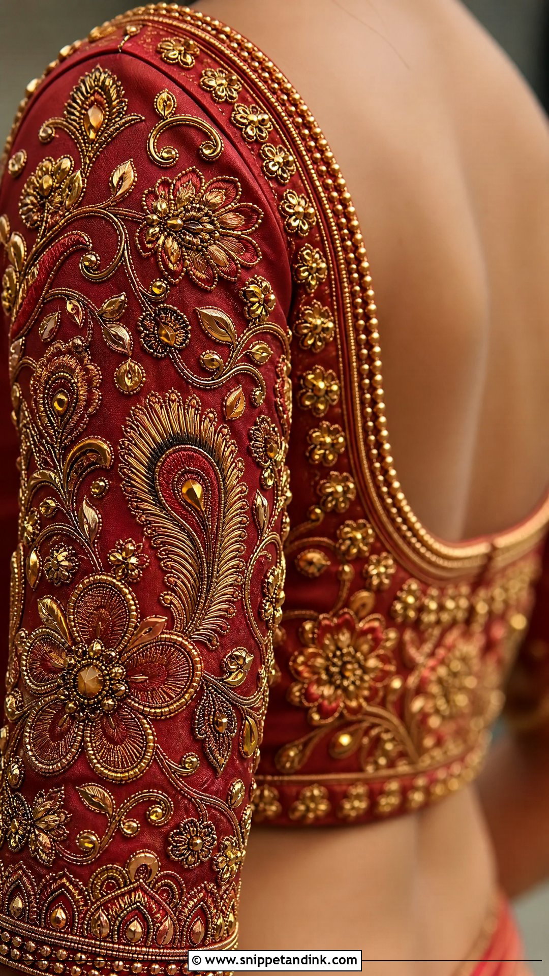 Bridal Bead Aari Work Blouse - Snippet and Ink - 25 Bridal Aari Work Ideas