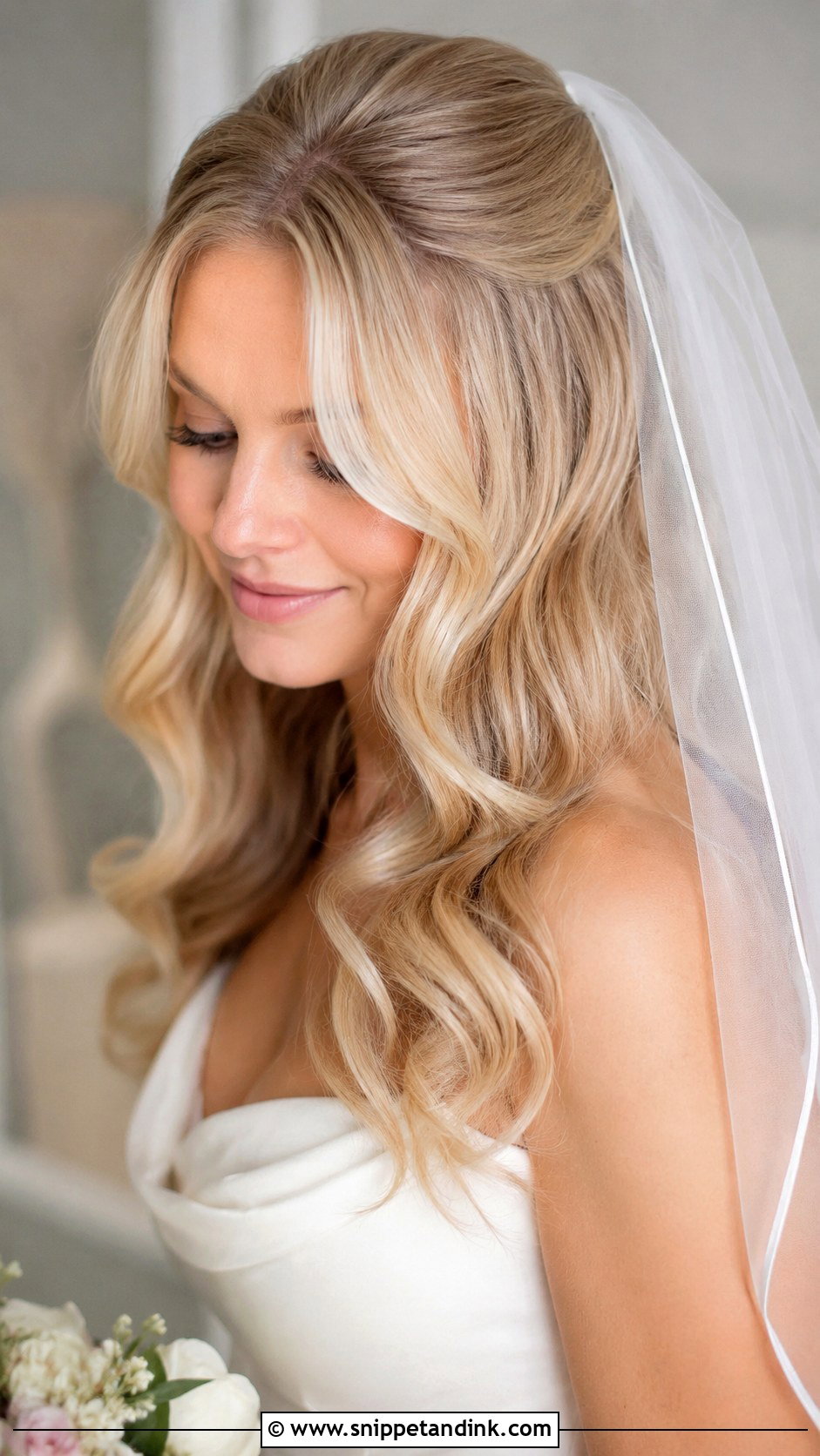 Bridal Blow Dry Hairstyle With Veil - Snippet and Ink - 20 Blow Dry Hairstyles for Wedding