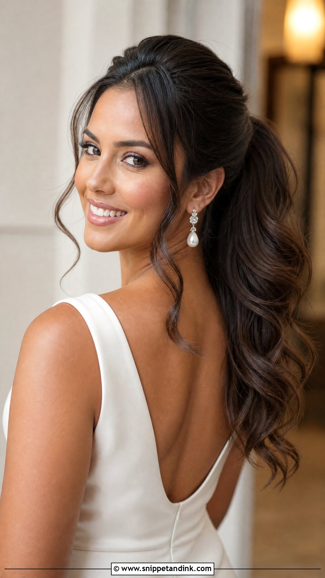 Bridal Blowout Ponytail - Snippet and Ink - 15 Blowout Hair Wedding Bride Ideas