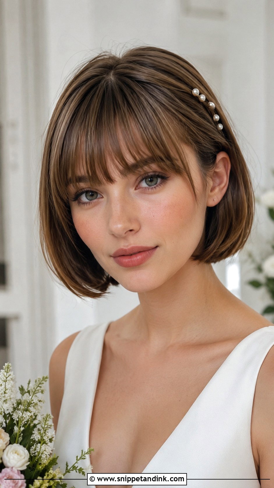 Bridal Bob With Bangs - Snippet and Ink - 20 Bridal Hairstyle with Bangs