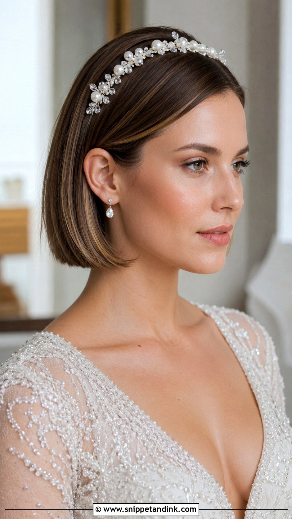 Bridal Bob With Headband - Snippet and Ink - 25 Bridal Bob Hairstyles