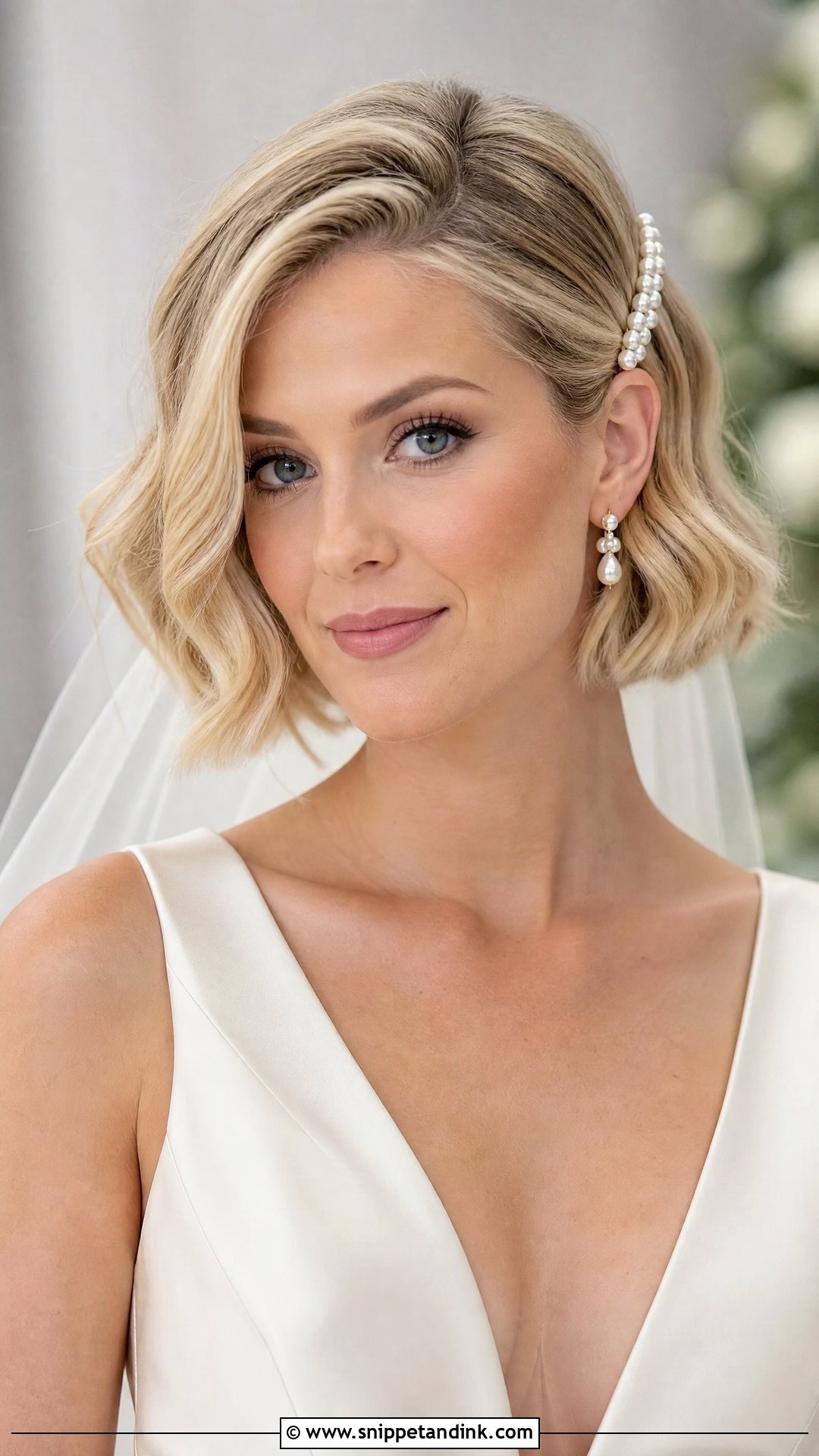 Bridal Bob With Soft Front Waves - Snippet and Ink - 15 Front Hair Styles for Bride