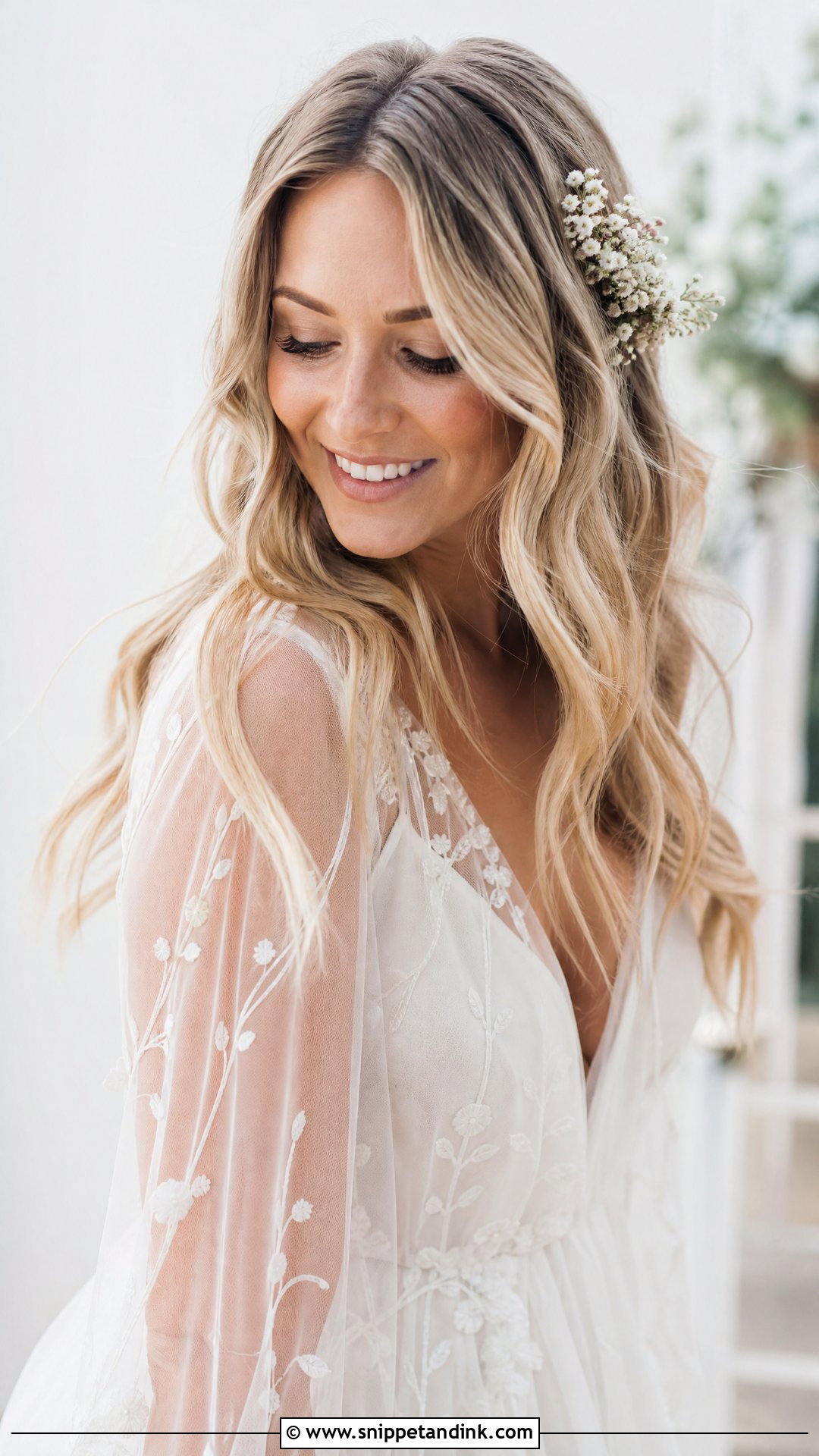 Bridal Boho Waves - Snippet and Ink - 20 Trending Bridal Hairstyles 2025