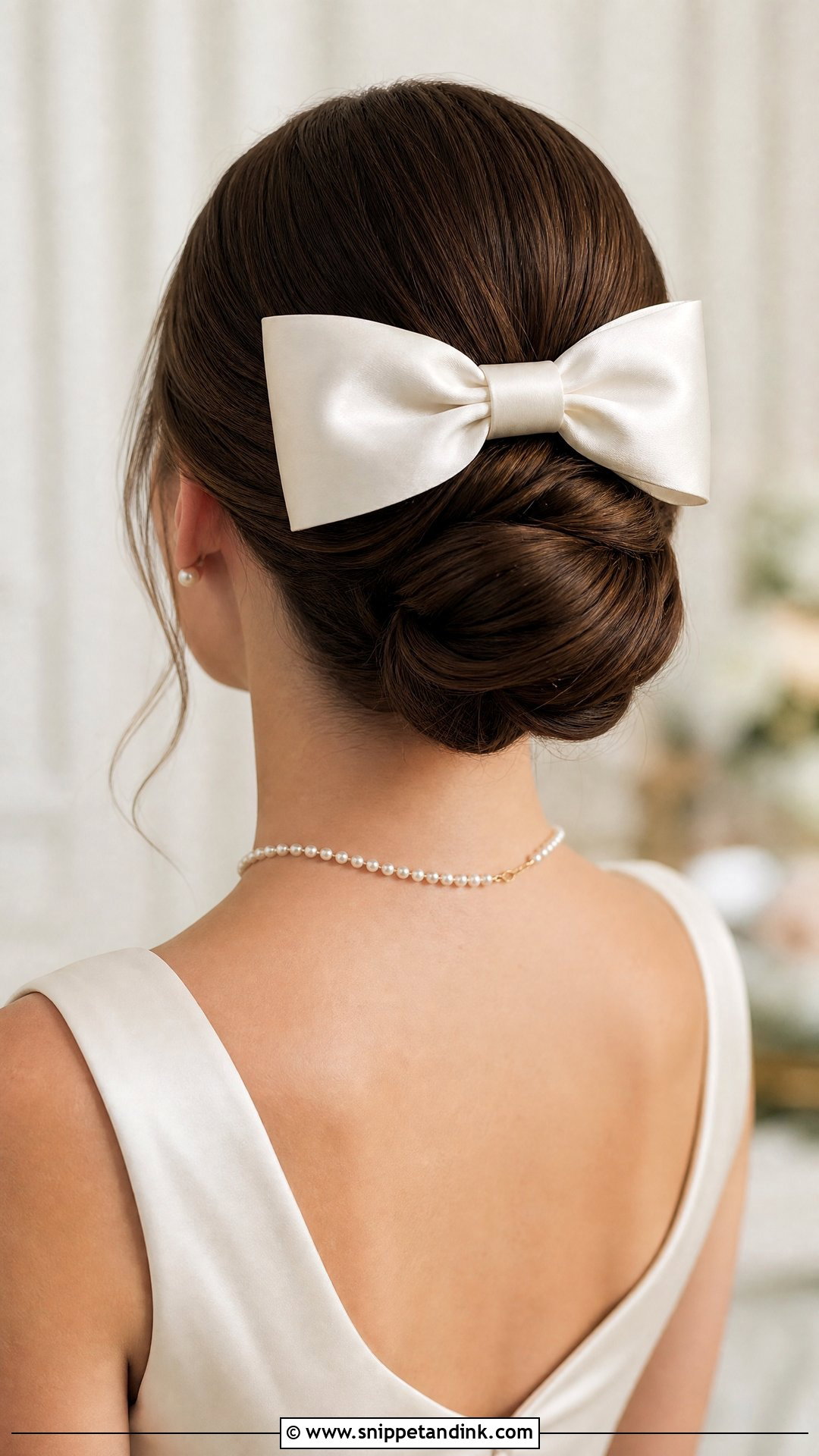 Bridal Bow Chignon - Snippet and Ink - 15 Bridal Bow Hairstyle Ideas