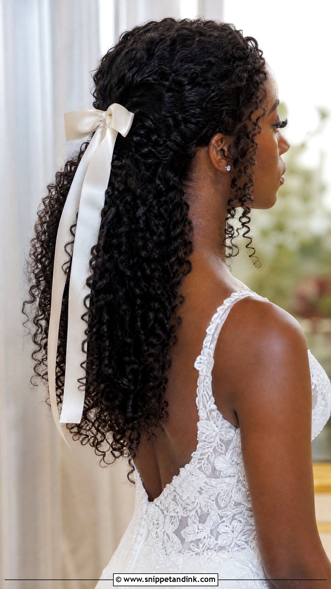 Bridal Bow Curly Hair - Snippet and Ink - 15 Bridal Bow Hairstyle Ideas