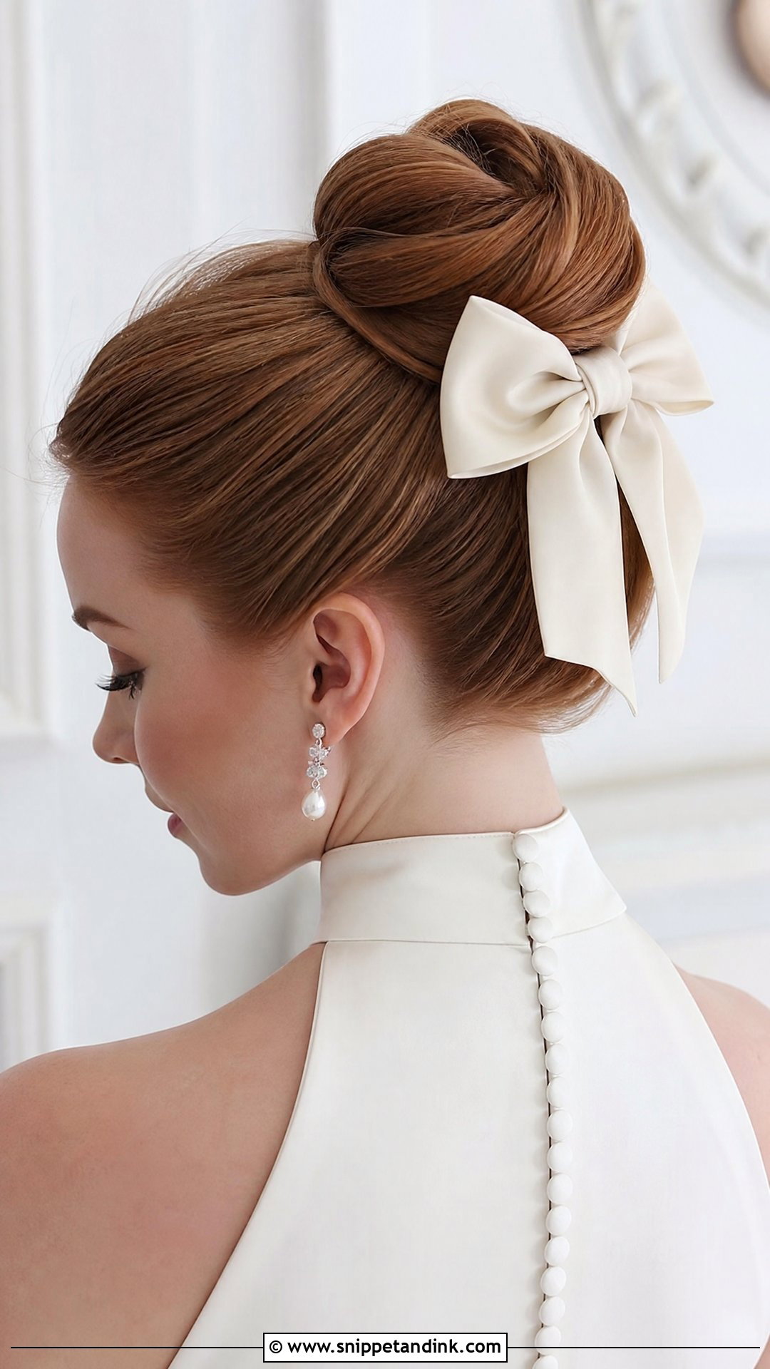 Bridal Bow High Bun - Snippet and Ink - 15 Bridal Bow Hairstyle Ideas