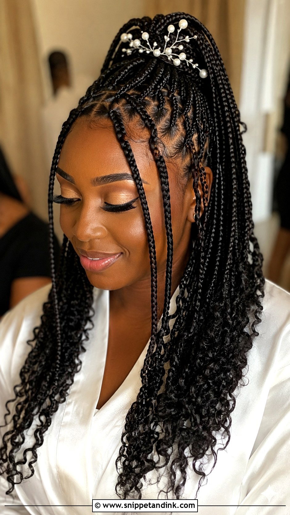 Bridal Box Braid Extensions - Snippet and Ink - 20 Bridal Hair Extensions