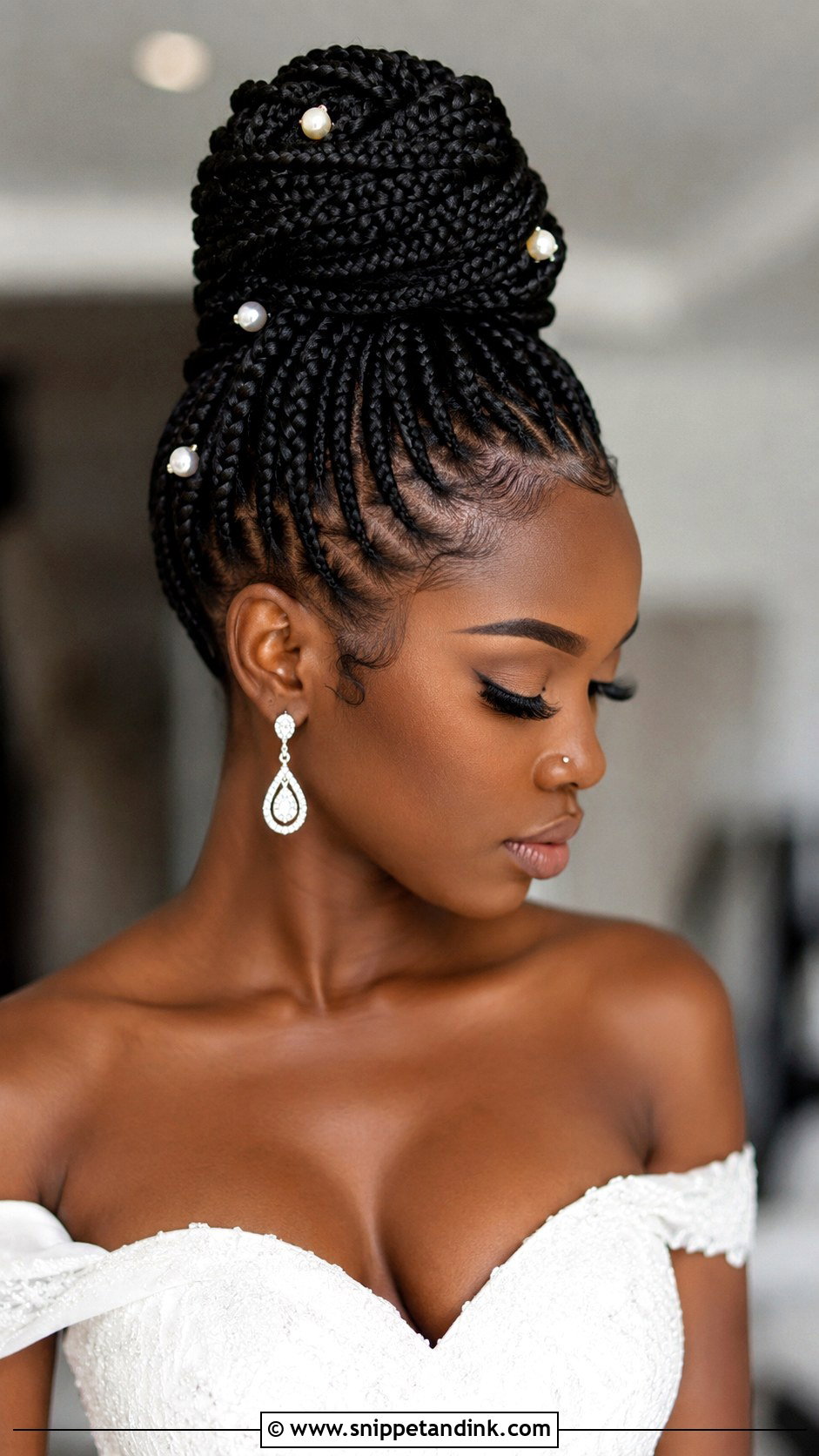 Bridal Box Braids Updo - Snippet and Ink - 20 Bride Hairstyles for Black Women