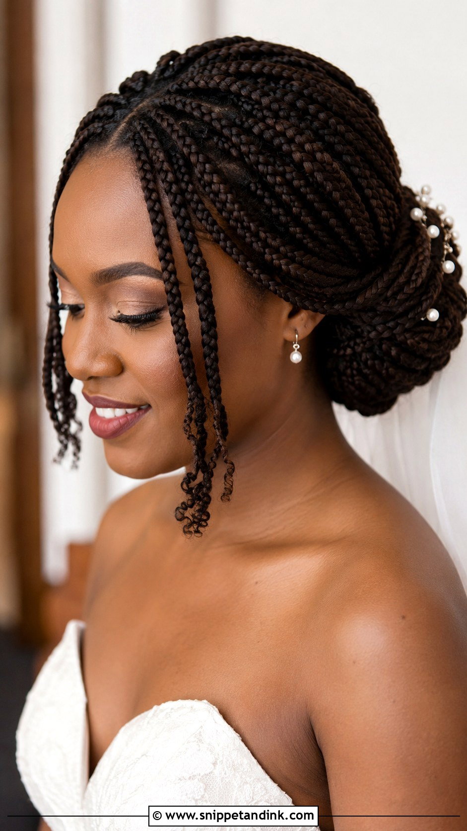 Bridal Box Braids Updo - Snippet and Ink - 15 Wedding Box Braids