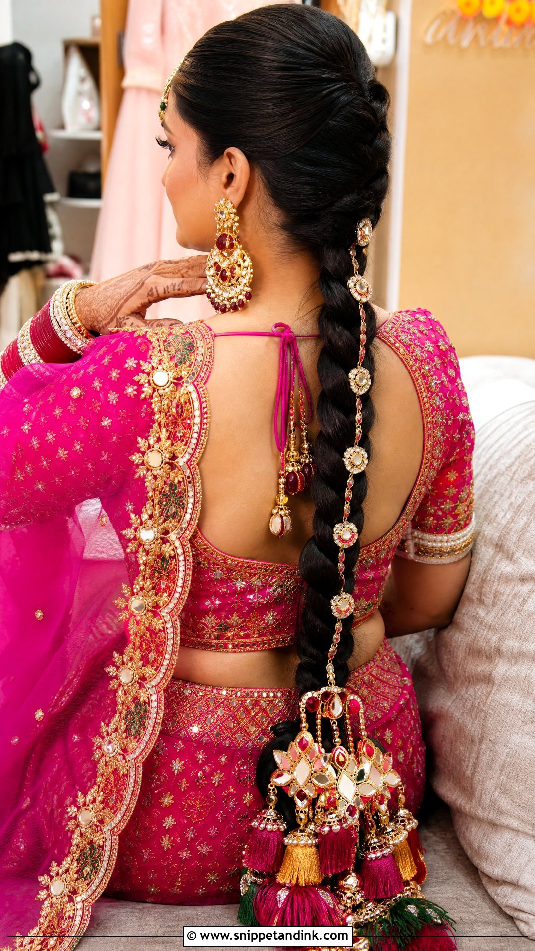 Bridal Braid With Paranda - Snippet and Ink - 15 Braided Hairstyles for Indian Bride