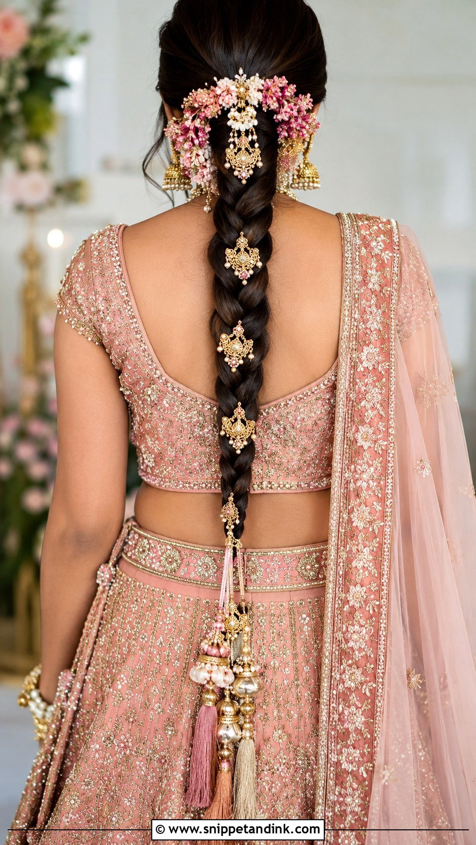 Bridal Braid With Parandi - Snippet and Ink - 20 Bridal Hair with Accessories