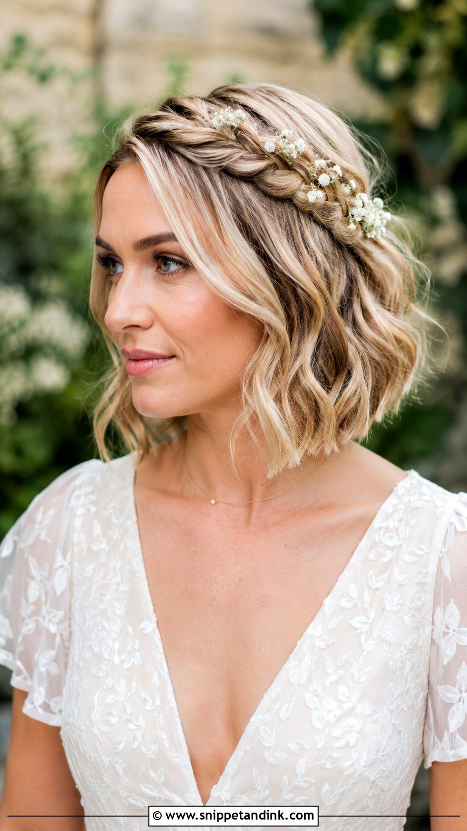 Bridal Braided Bob - Snippet and Ink - 20 Bridal Hair Short Hair Ideas