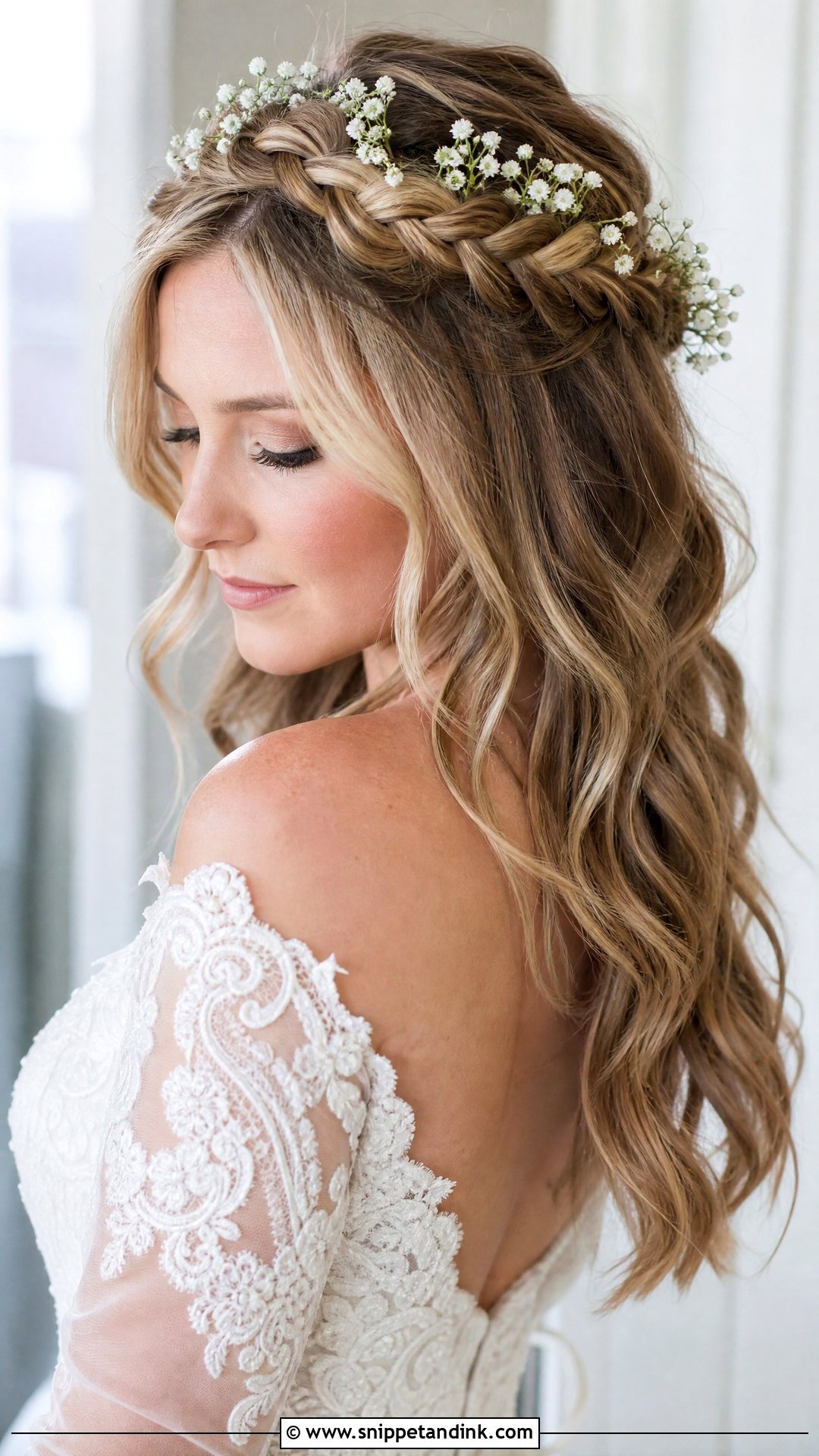 Bridal Braided Crown - Snippet and Ink - 15 Ethereal Bridal Hair Ideas