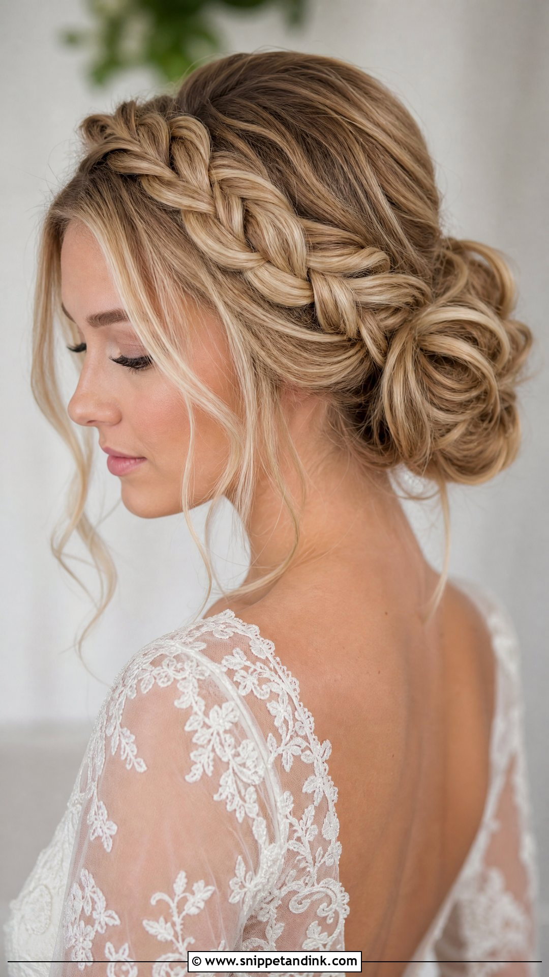 Bridal Braided Updo - Snippet and Ink - 15 Bridal Hair Aesthetic Ideas