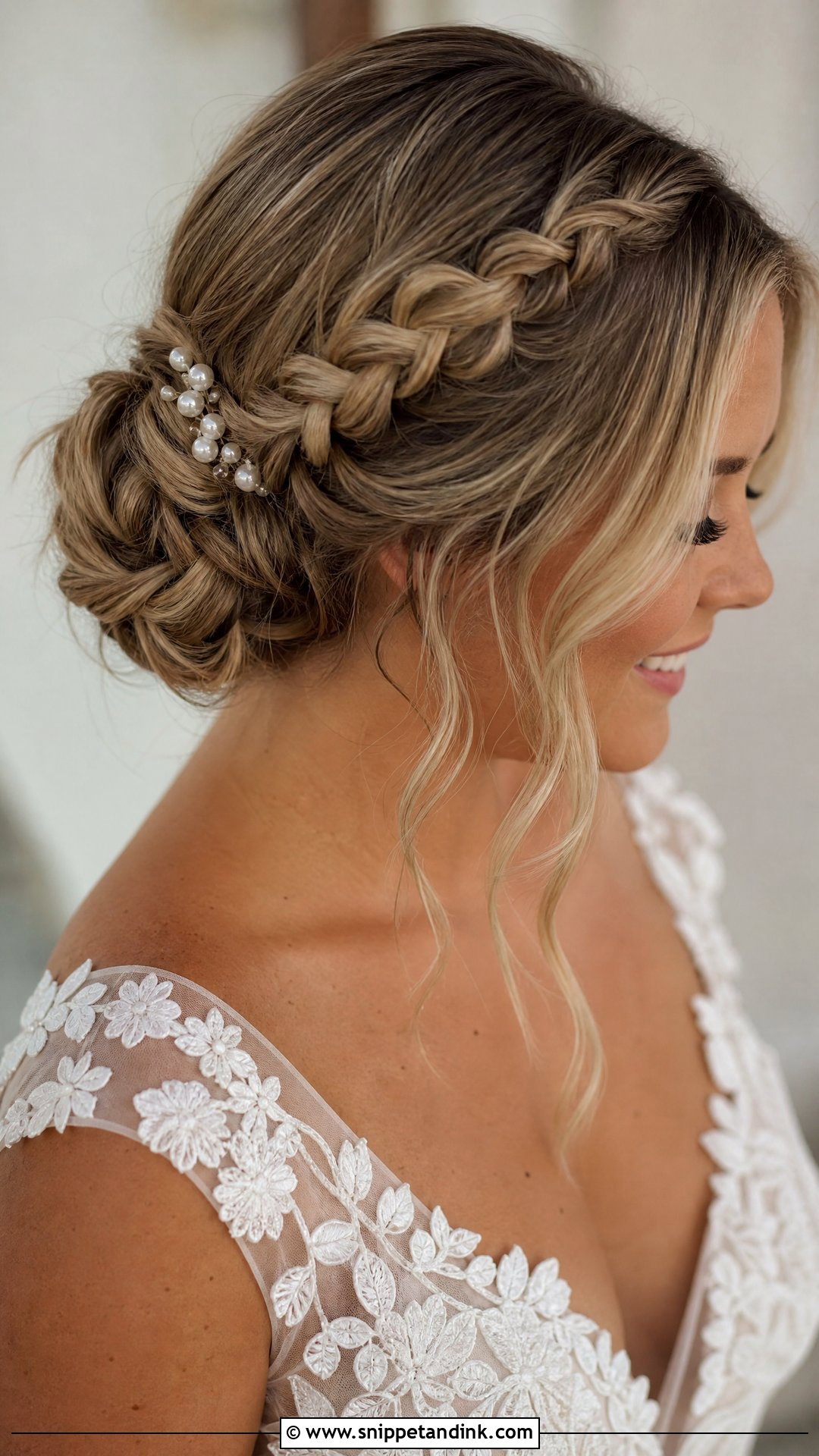 Bridal Braided Updo For Medium Hair - Snippet and Ink - 15 Bridal Hairstyles for Medium Hair