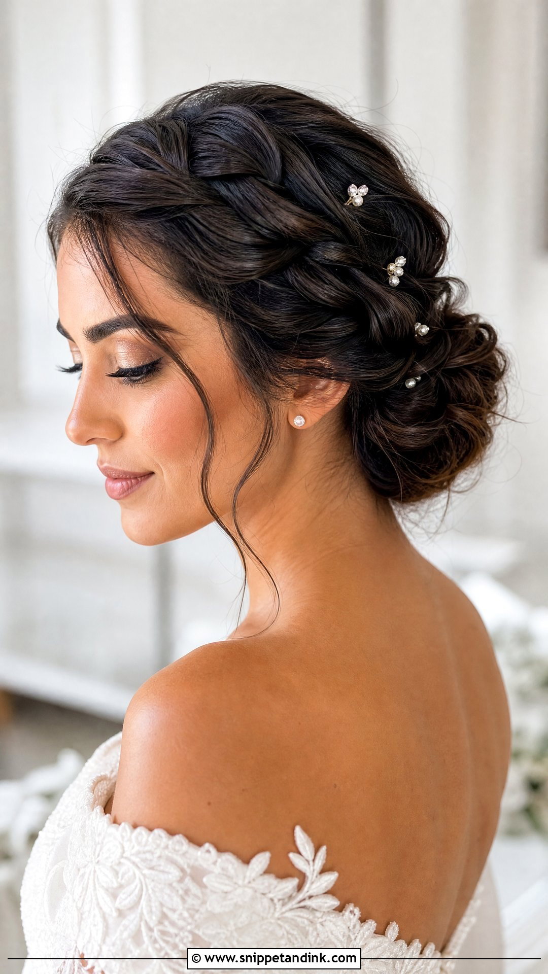 Bridal Braided Updo For Short Hair - Snippet and Ink - 15 Bridal Hair Updo Short Hair Ideas