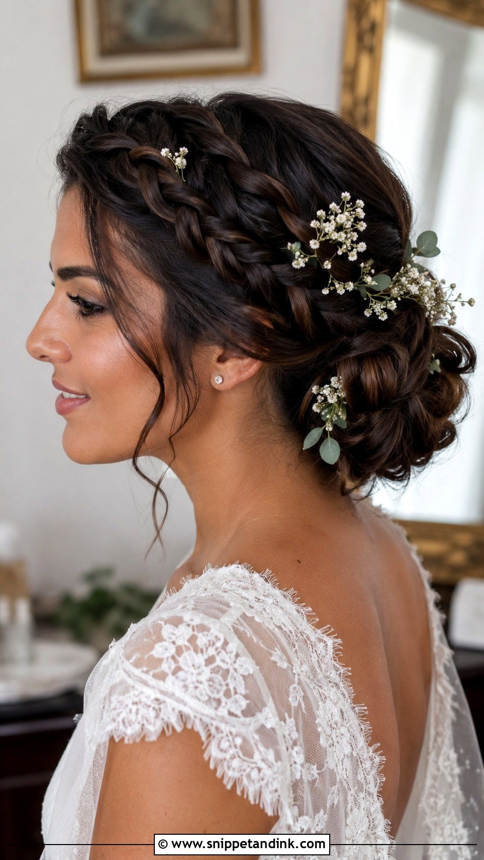 Bridal Braided Updo With Flowers - Snippet and Ink - 20 Bridal Hairstyle with Flowers
