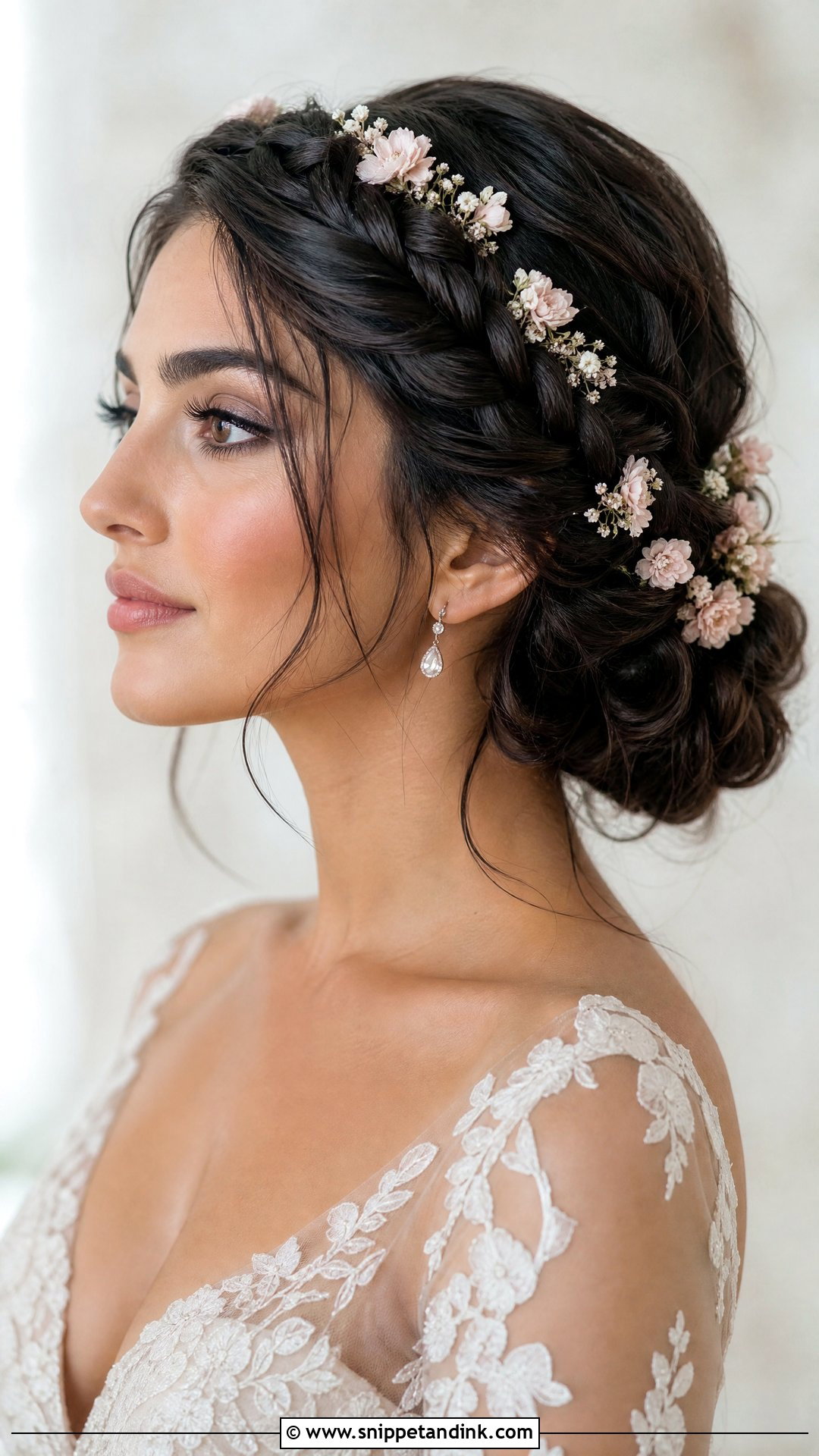 Bridal Braided Updo With Flowers - Snippet and Ink - 15 Bridal Updo with Flowers Ideas