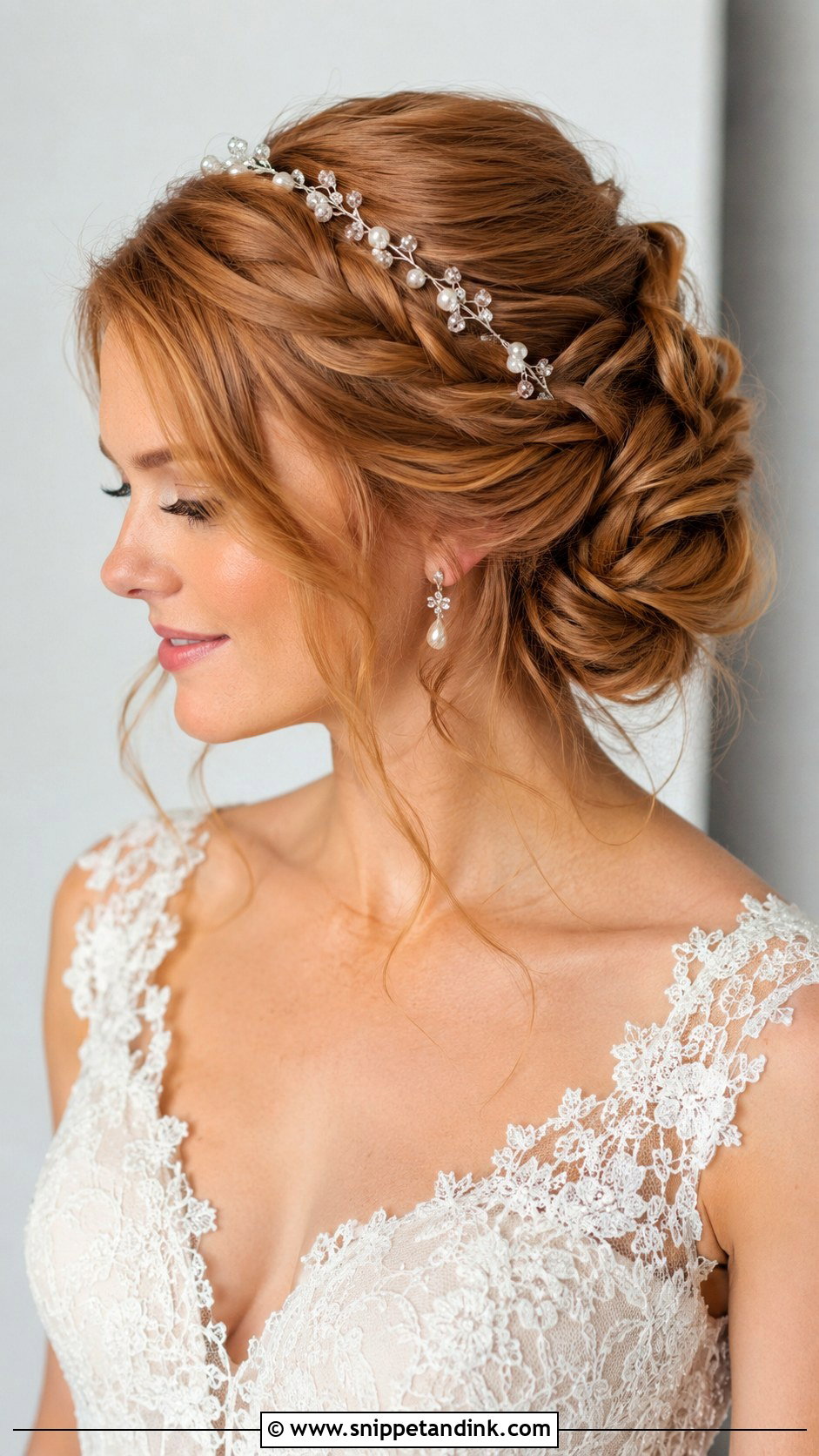 Bridal Braided Updo With Headband - Snippet and Ink - 20 Bridal Hairstyles with Headband
