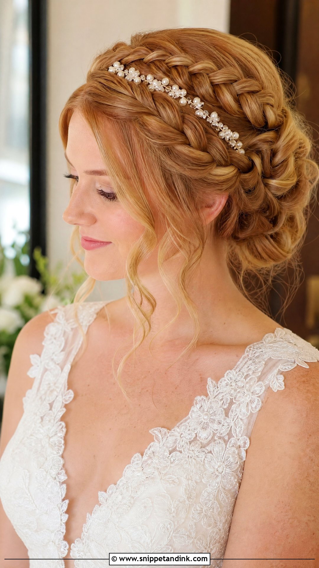 Bridal Braided Updo With Headband - Snippet and Ink - 15 Bridal Hairstyle with Headband Ideas