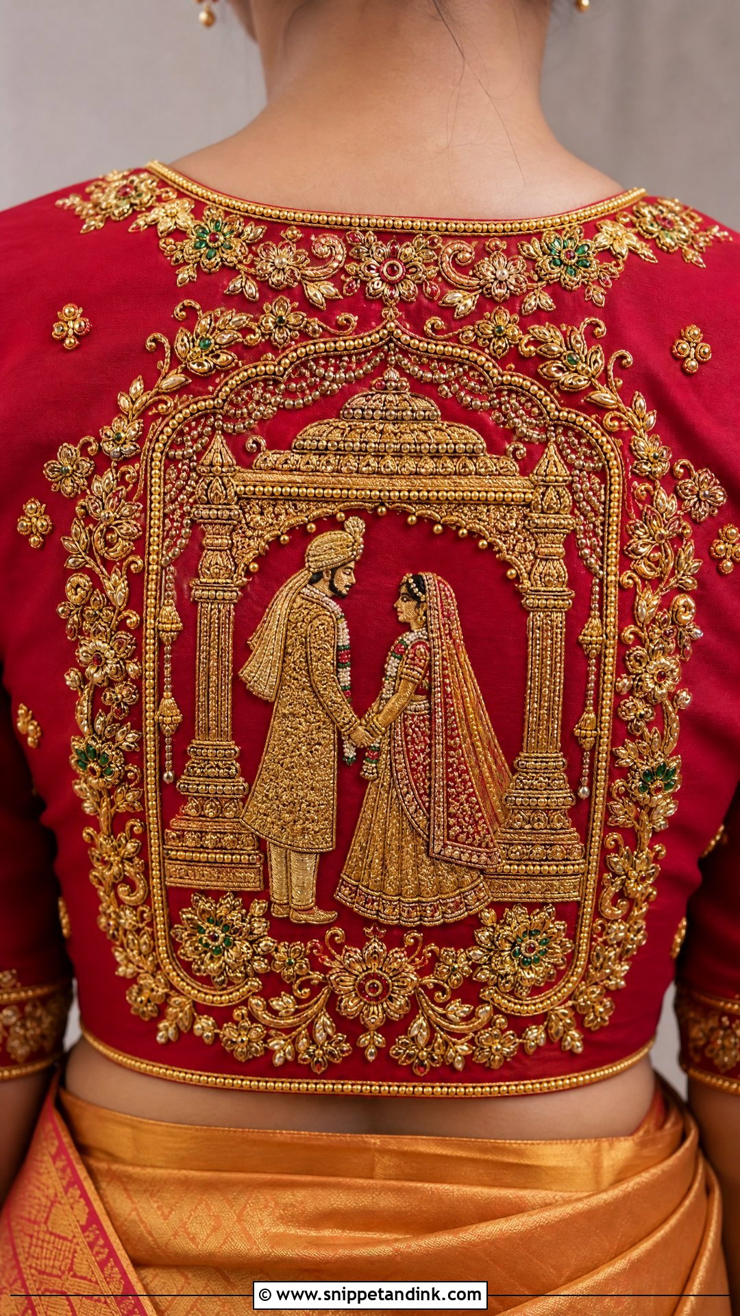 Bridal Bride Groom Aari Work Blouse - Snippet and Ink - 25 Bridal Aari Work Ideas