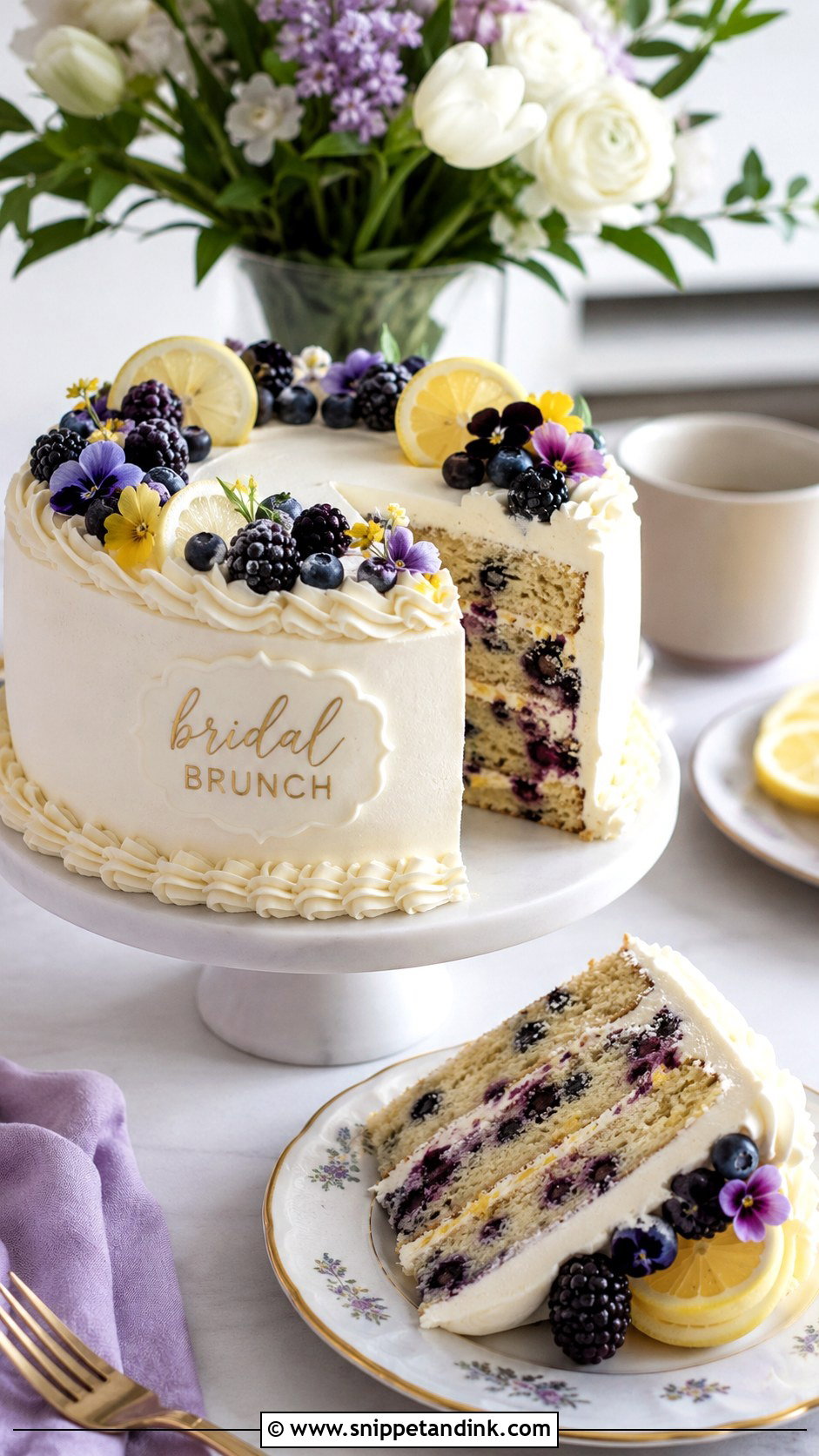 Bridal Brunch Cake - Snippet and Ink - 20 Bride Cake Ideas