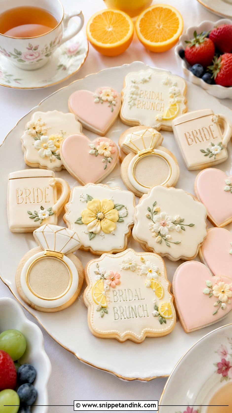 Bridal Brunch Cookies - Snippet and Ink - 20 Bridal Cookies