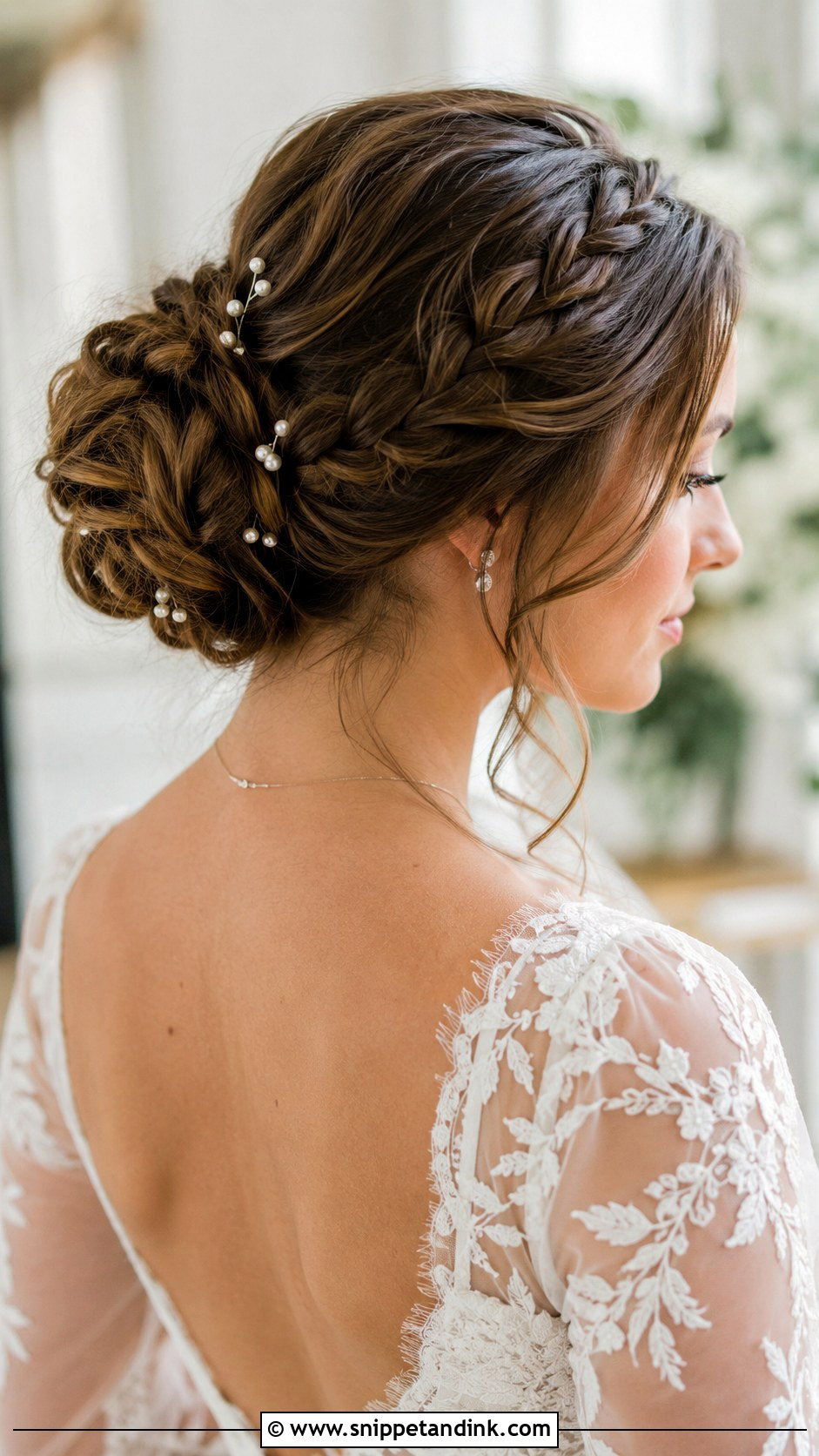 Bridal Bun With Braided Detail - Snippet and Ink - 25 Fairytale Wedding Hair Ideas