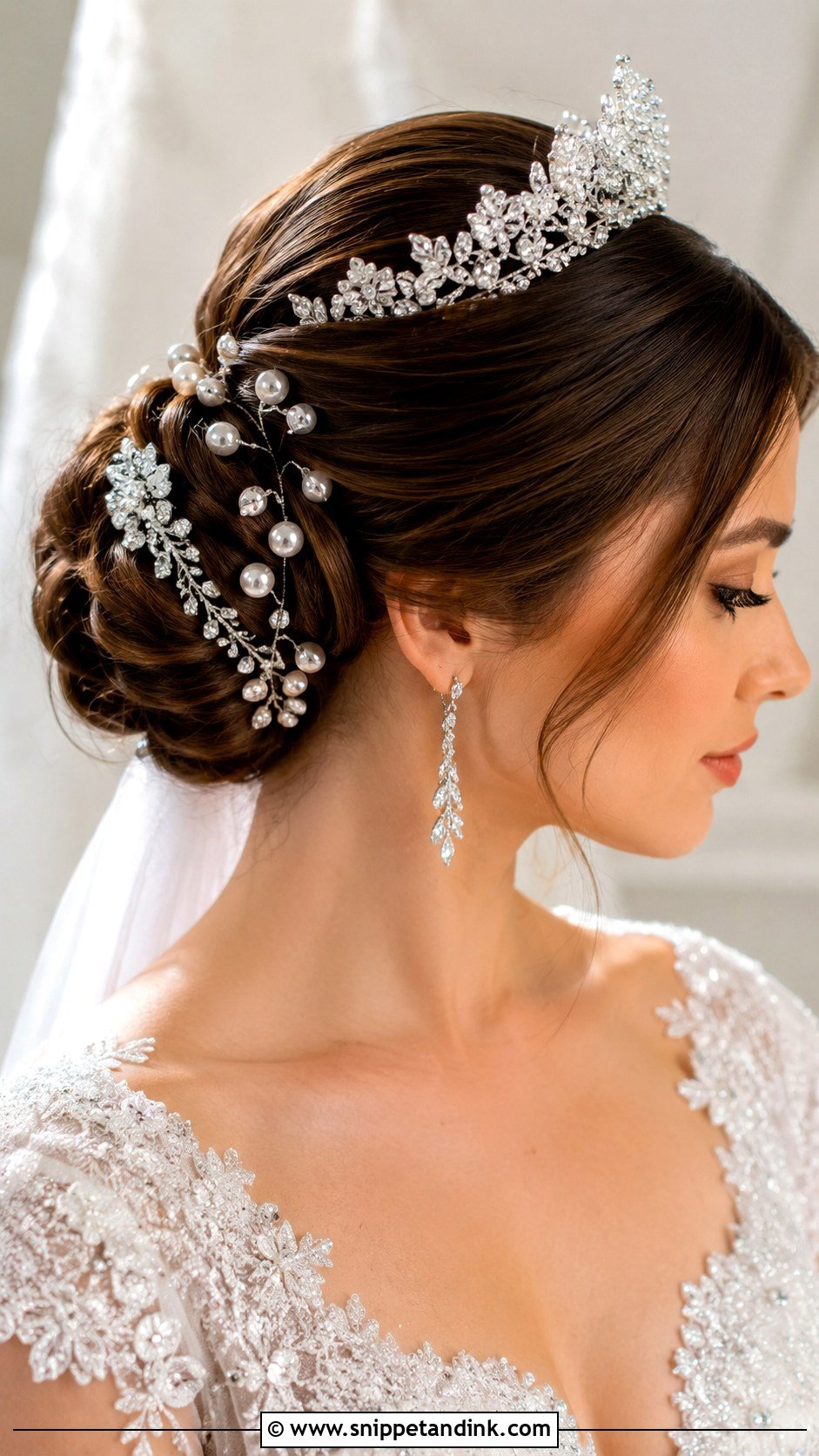 Bridal Bun With Hair Accessories - Snippet and Ink - 20 Hair for Weddings