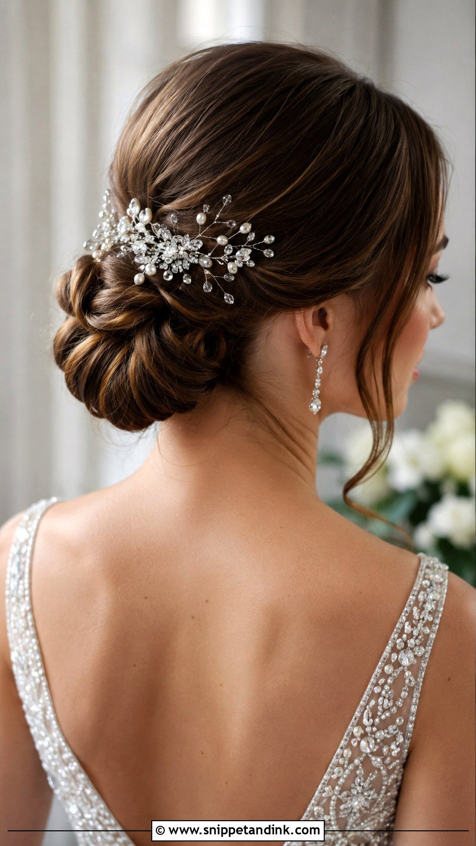 Bridal Bun With Hair Accessories - Snippet and Ink - 25 Bride Bun Hairstyles